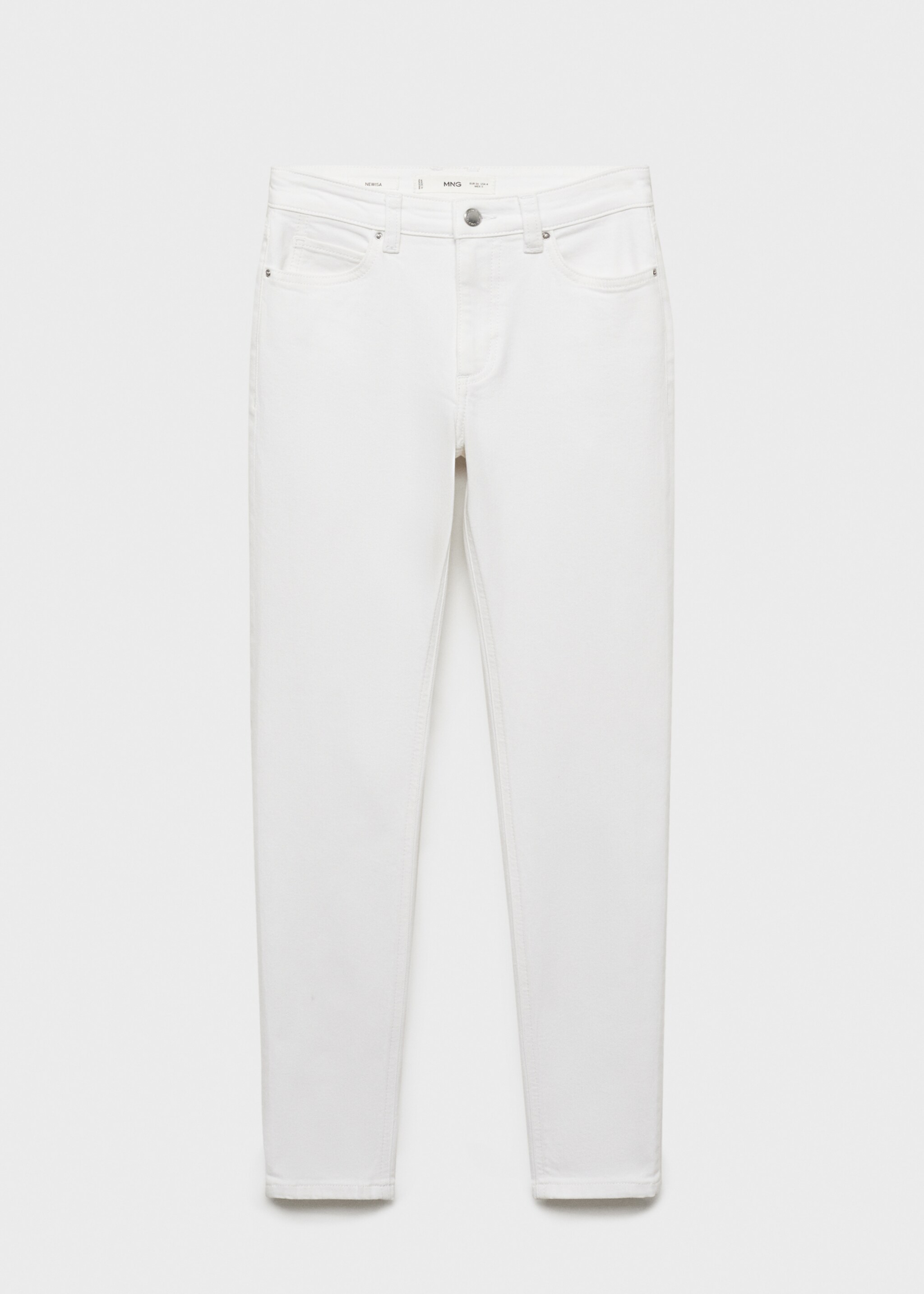 Mid-rise skinny jeans - Article without model, White. Ref: 87054070-00.