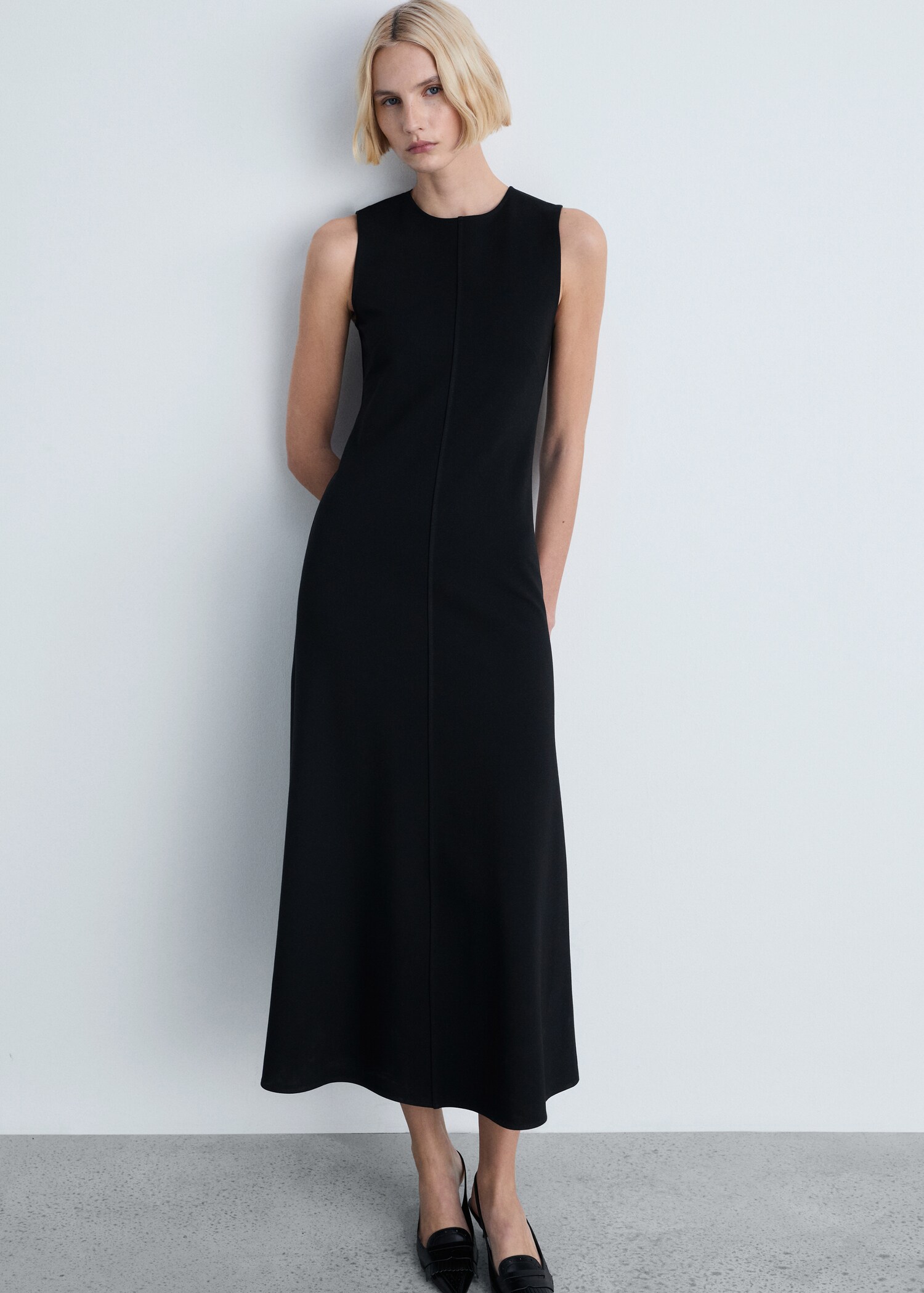 Flared midi-dress - Medium plane