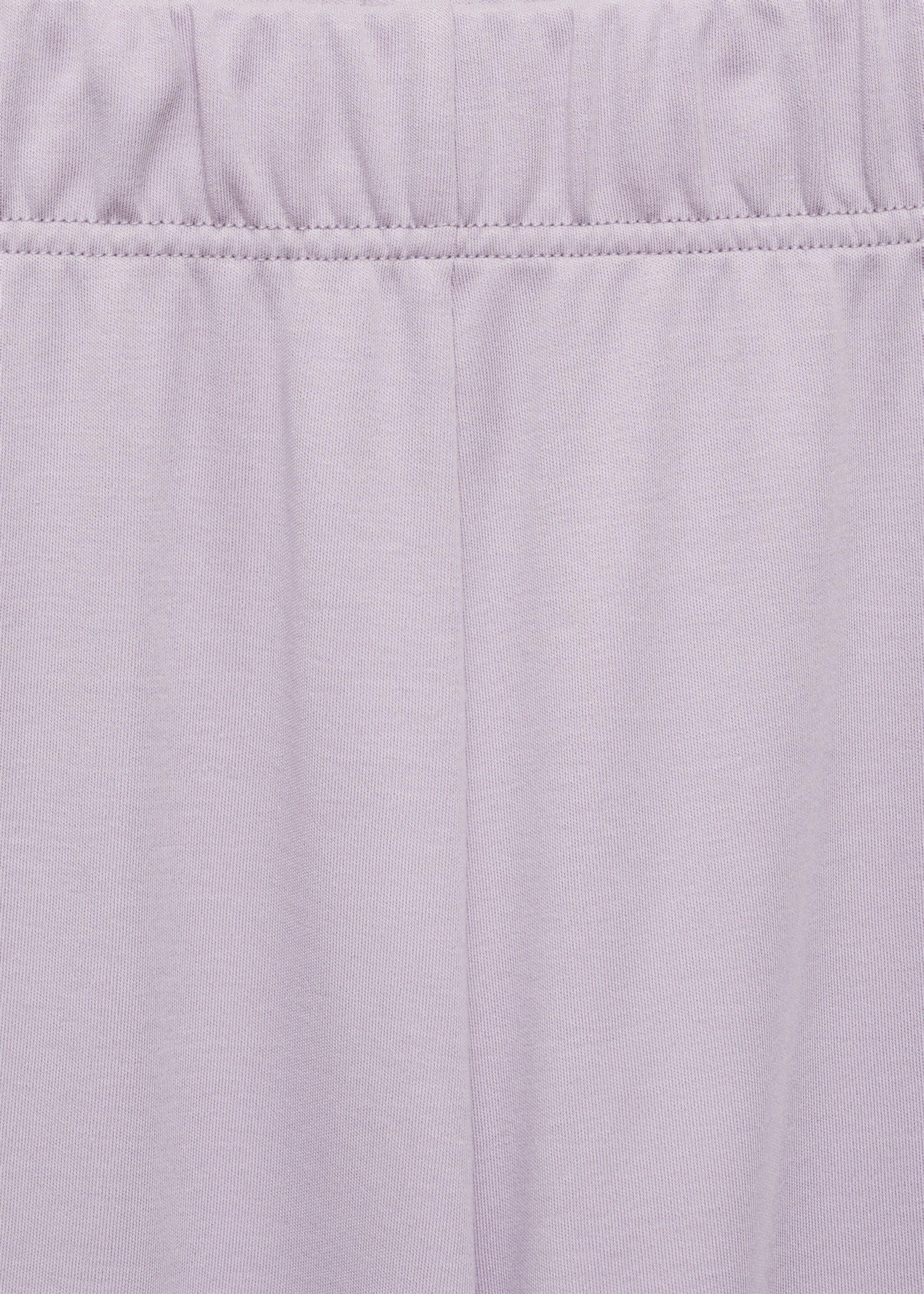 Plain cotton pyjama trousers - Details of the article 8, Lavender. Ref: 87054073-00.