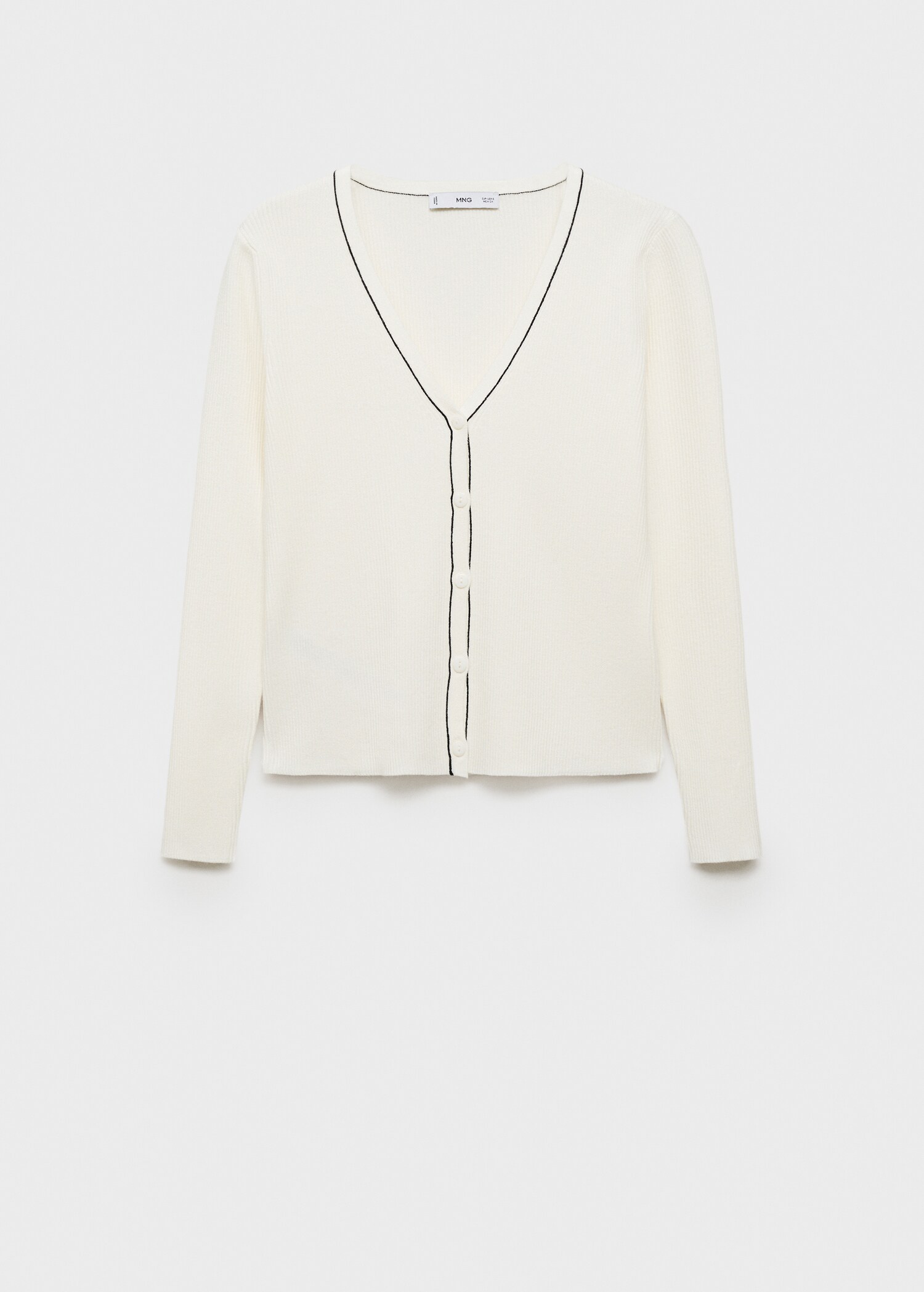 Úpletový kardigan s výstřihem do V - Zboží bez modelu