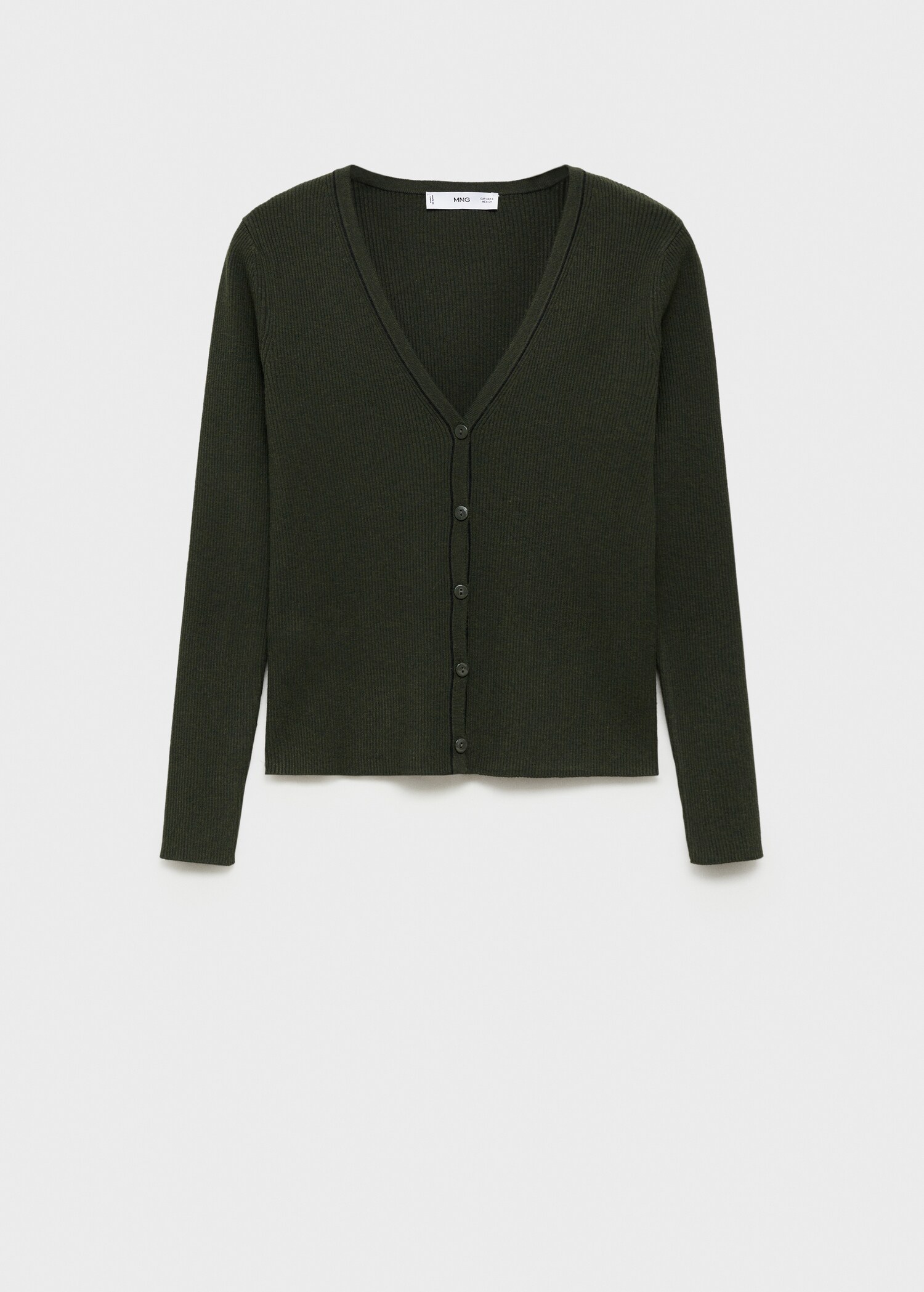 Úpletový kardigan s výstřihem do V - Zboží bez modelu