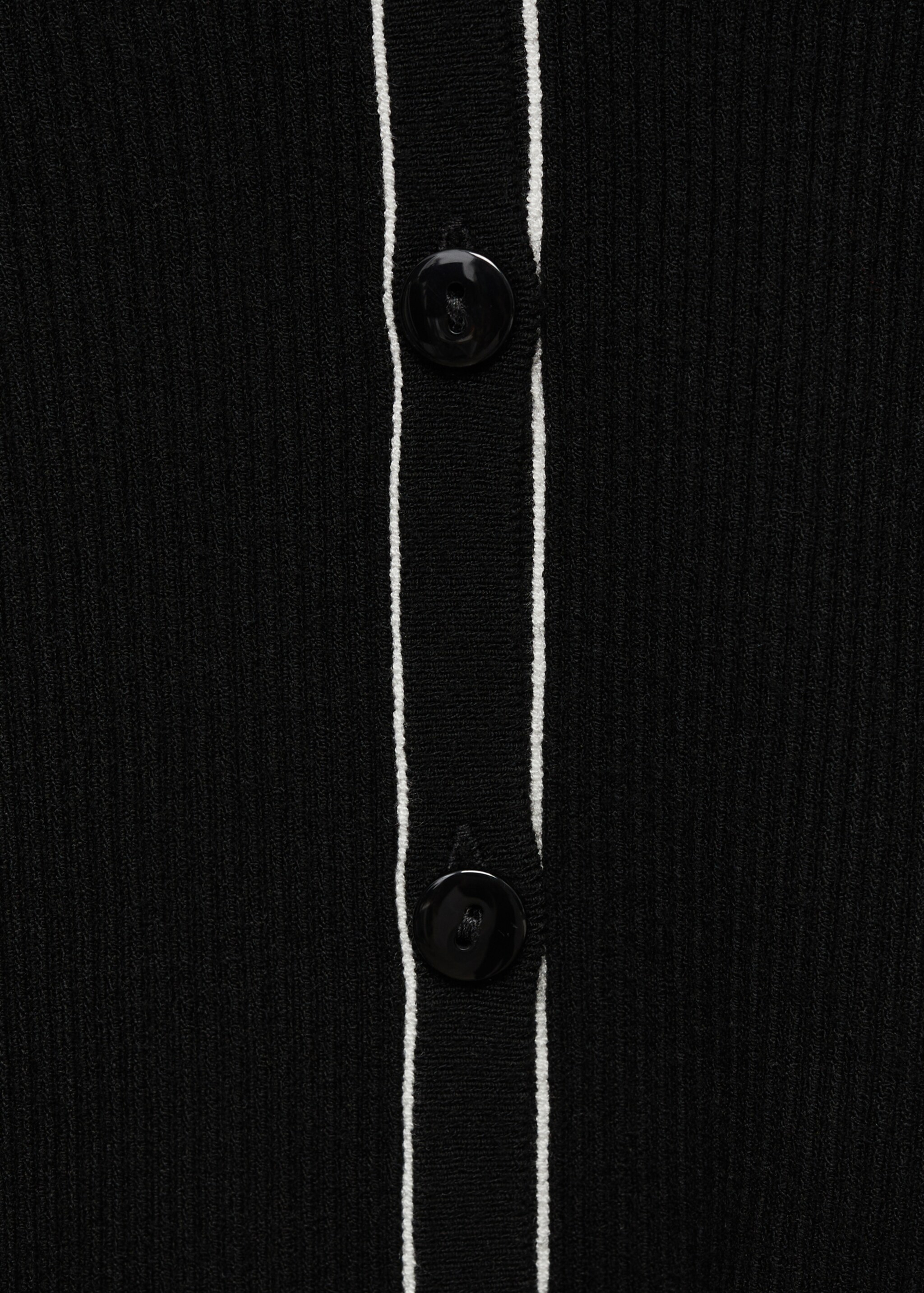 V-neck knitted cardigan - Details of the article 0, Black. Ref: 87054074-00.