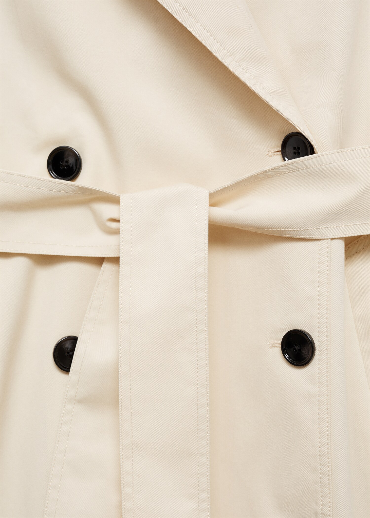 Long oversized double-breasted trench coat - Details of the article 8