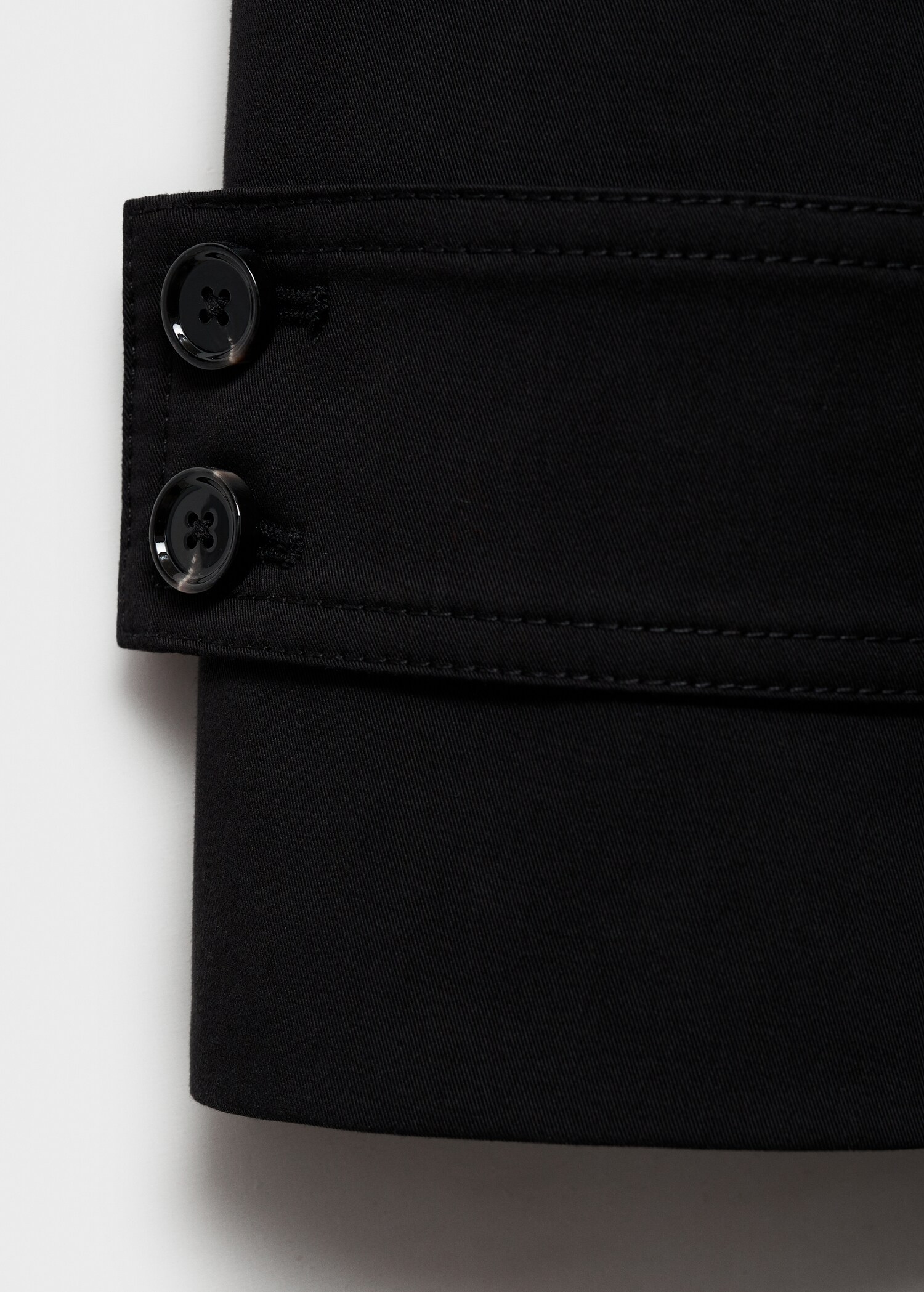 Long oversized double-breasted trench coat - Details of the article 0