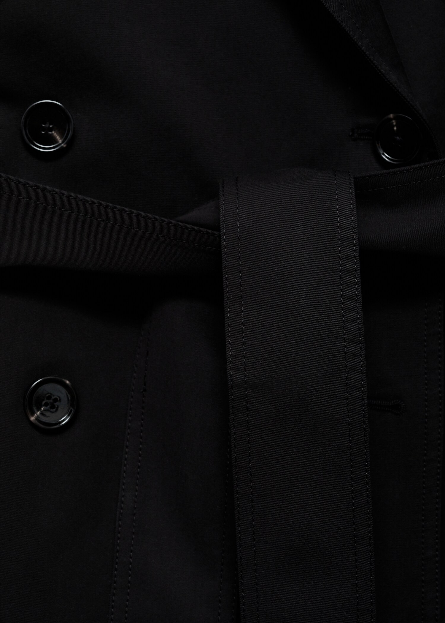 Long oversized double-breasted trench coat - Details of the article 8
