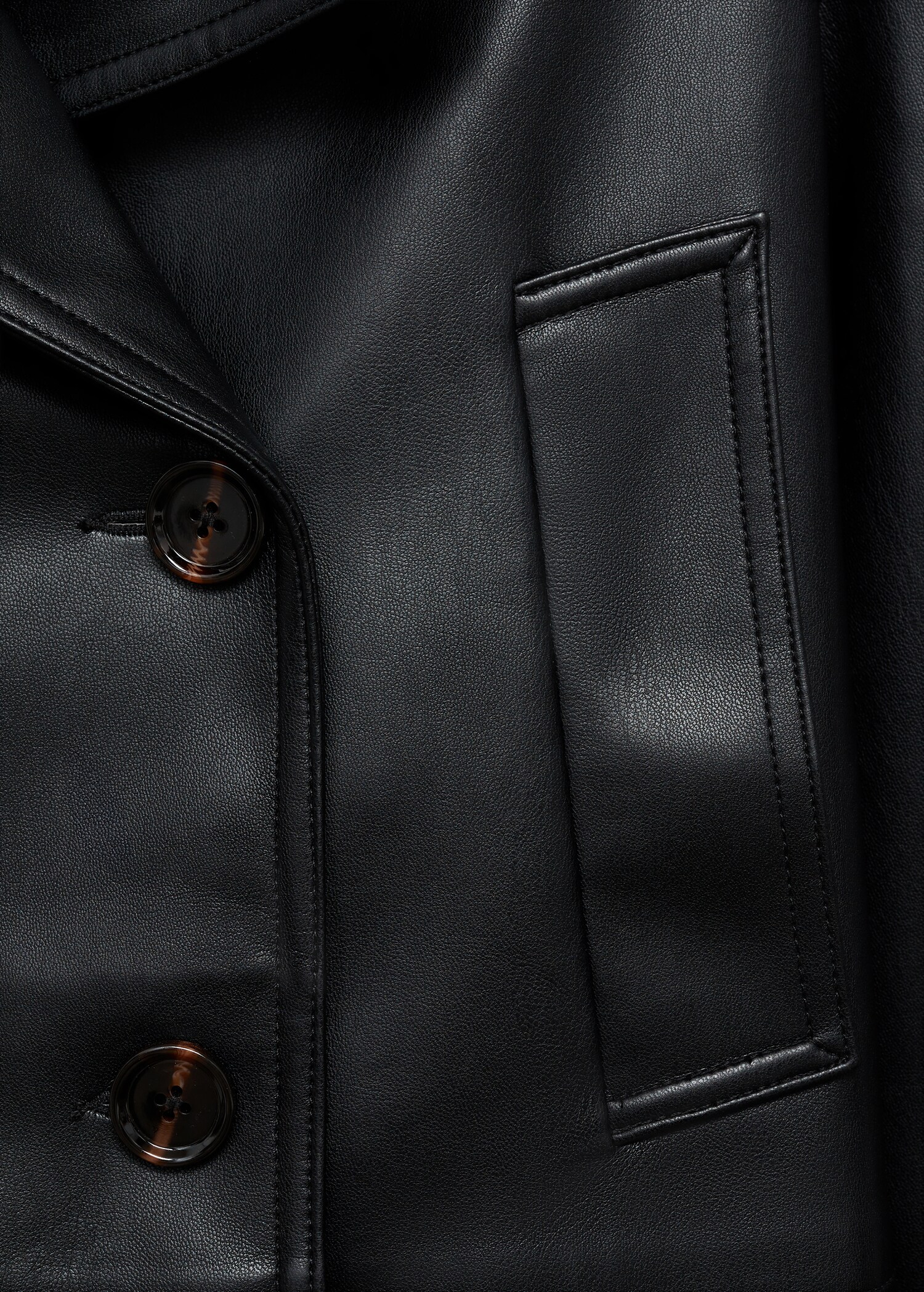 Veste crop simili-cuir - Détail de l'article 0