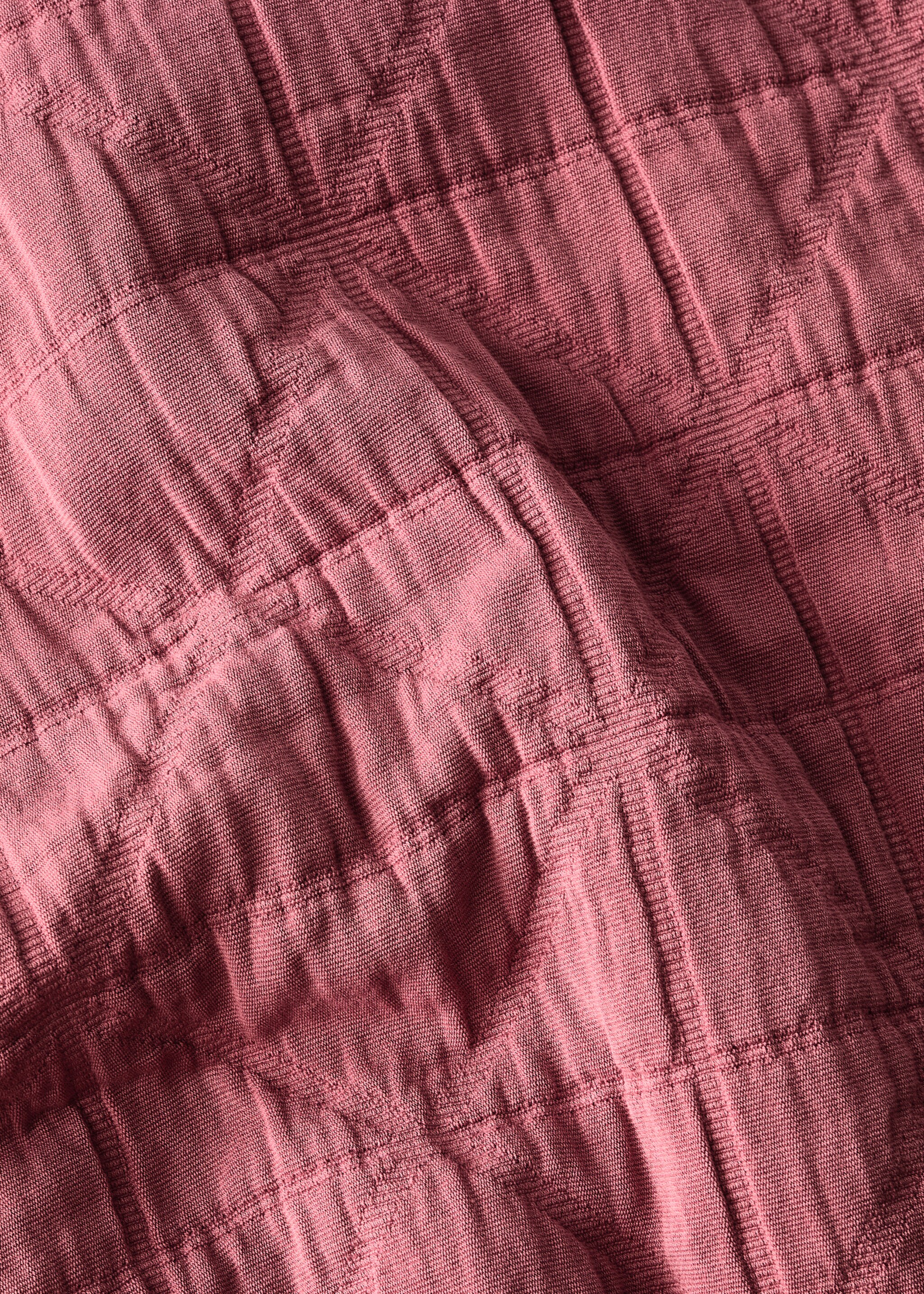 Couvre-lit enfant coton garment-dyed jacquard losanges lit 90/105 cm - Détail de l'article 2, Rose. Ref: 87054083-00.