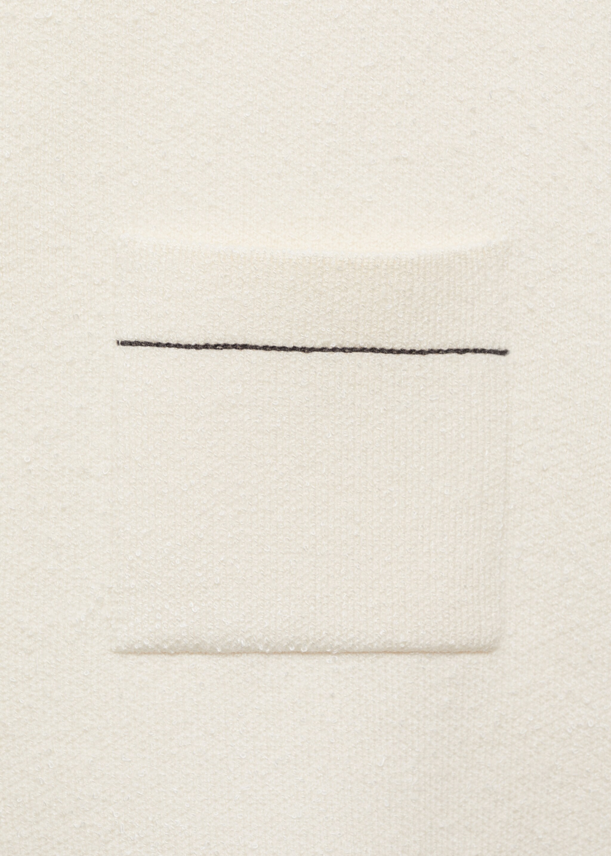 Cropped cardigan with contrasting trim - Details of the article 0, Ecru. Ref: 87054090-00.