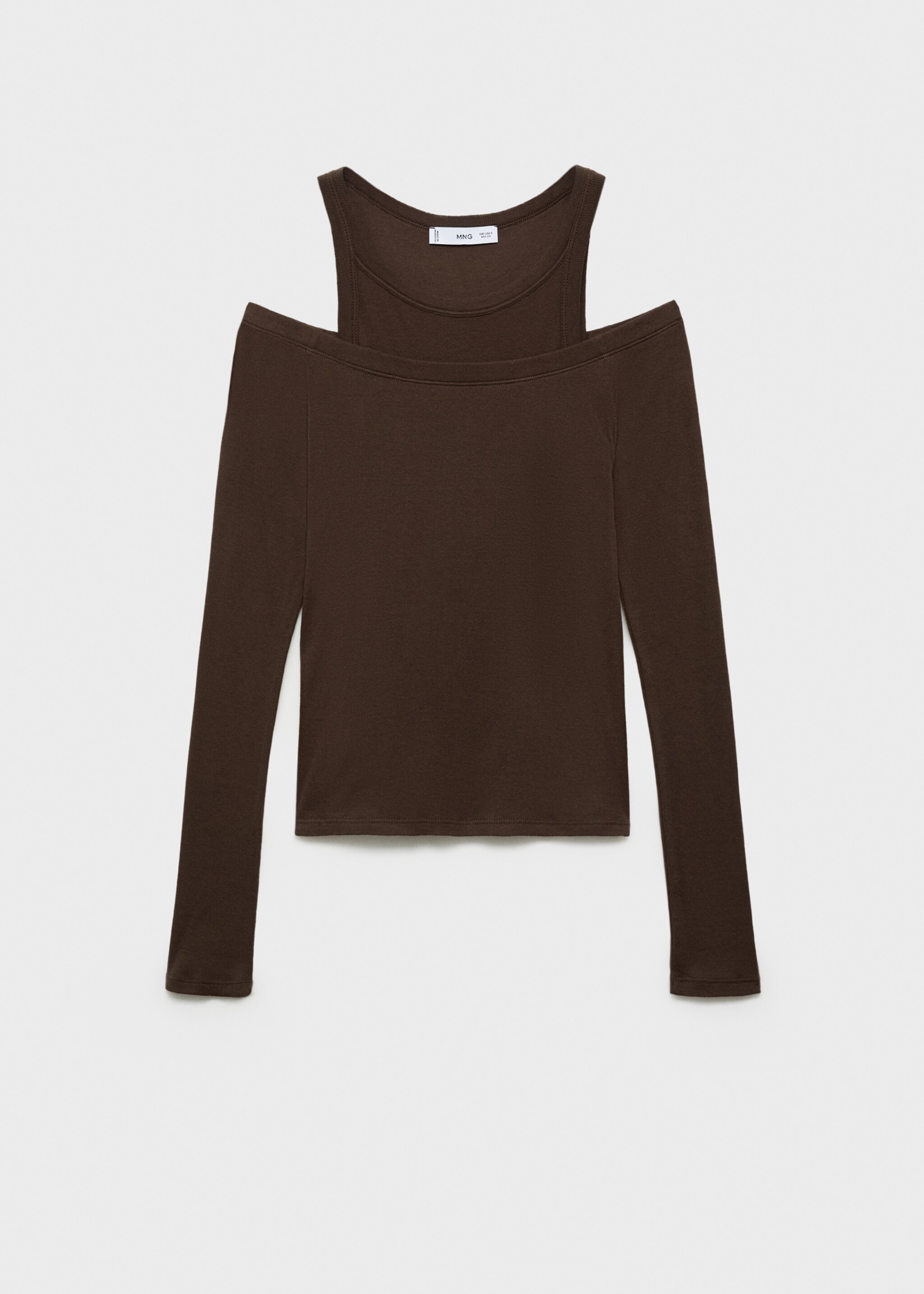 T-skjorte i bomullsblanding - Artikkel uten modell, Brun. Ref: 87054092-00.