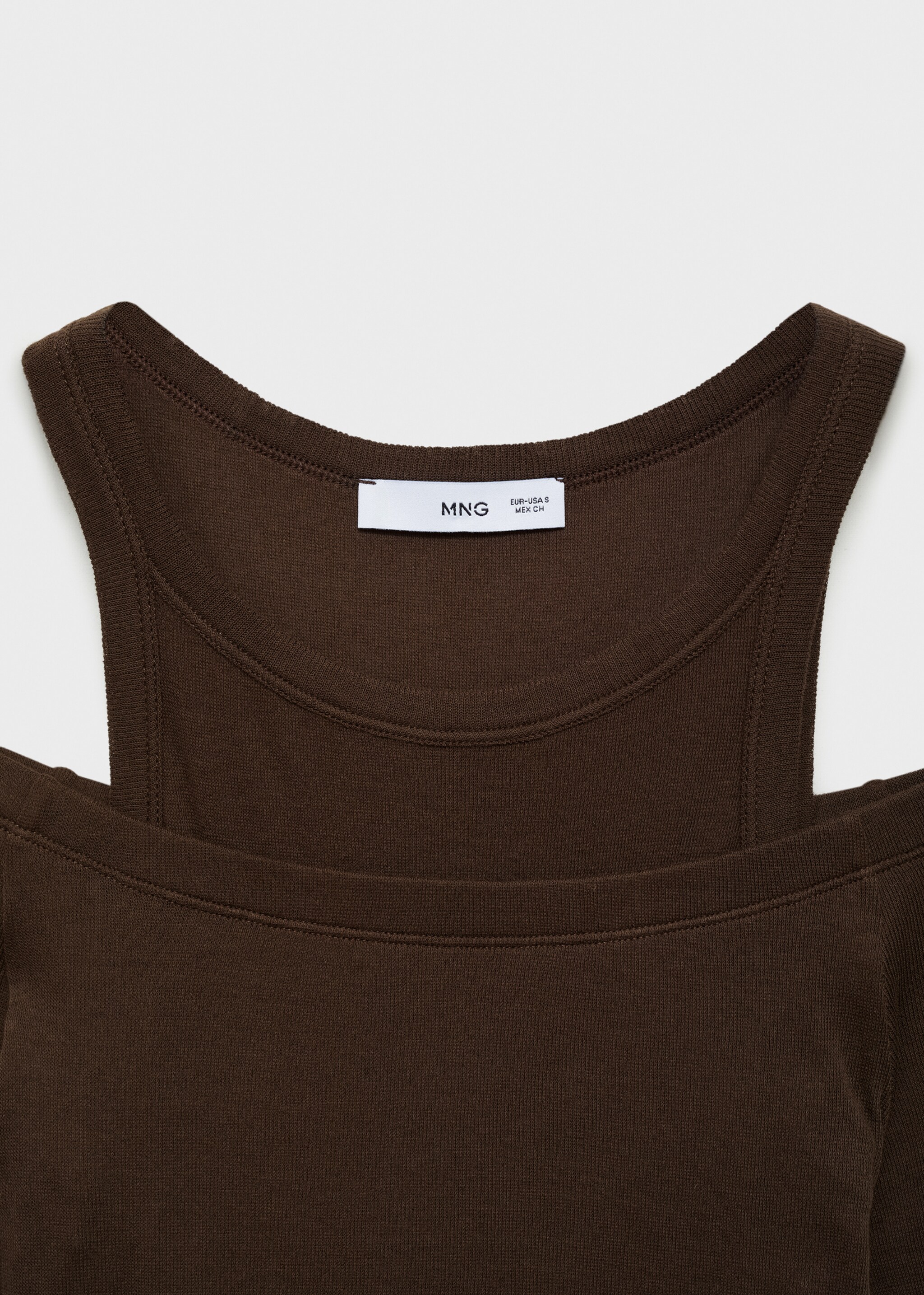 T-skjorte i bomullsblanding - Artikkeldetalj 8, Brun. Ref: 87054092-00.