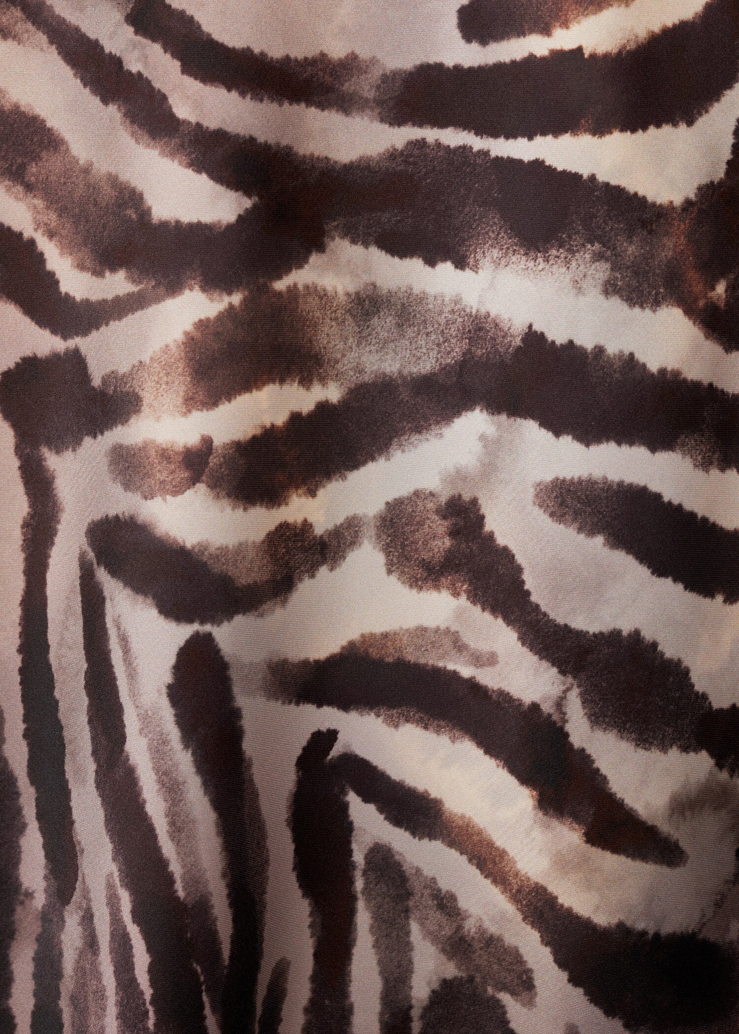 Long satin zebra skirt - Details of the article 0
