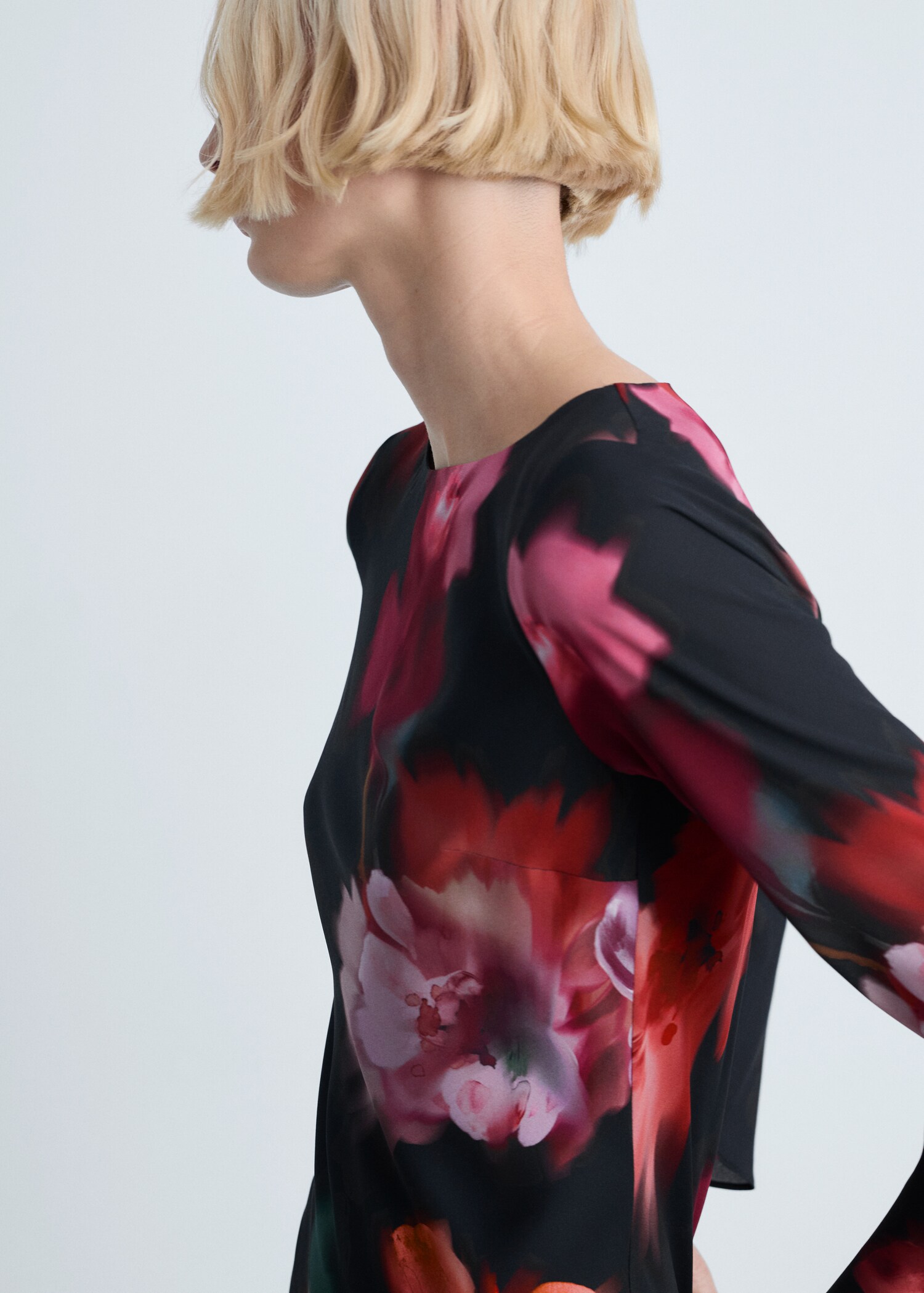 Vestido midi estampado floral - Detalle del artículo 1