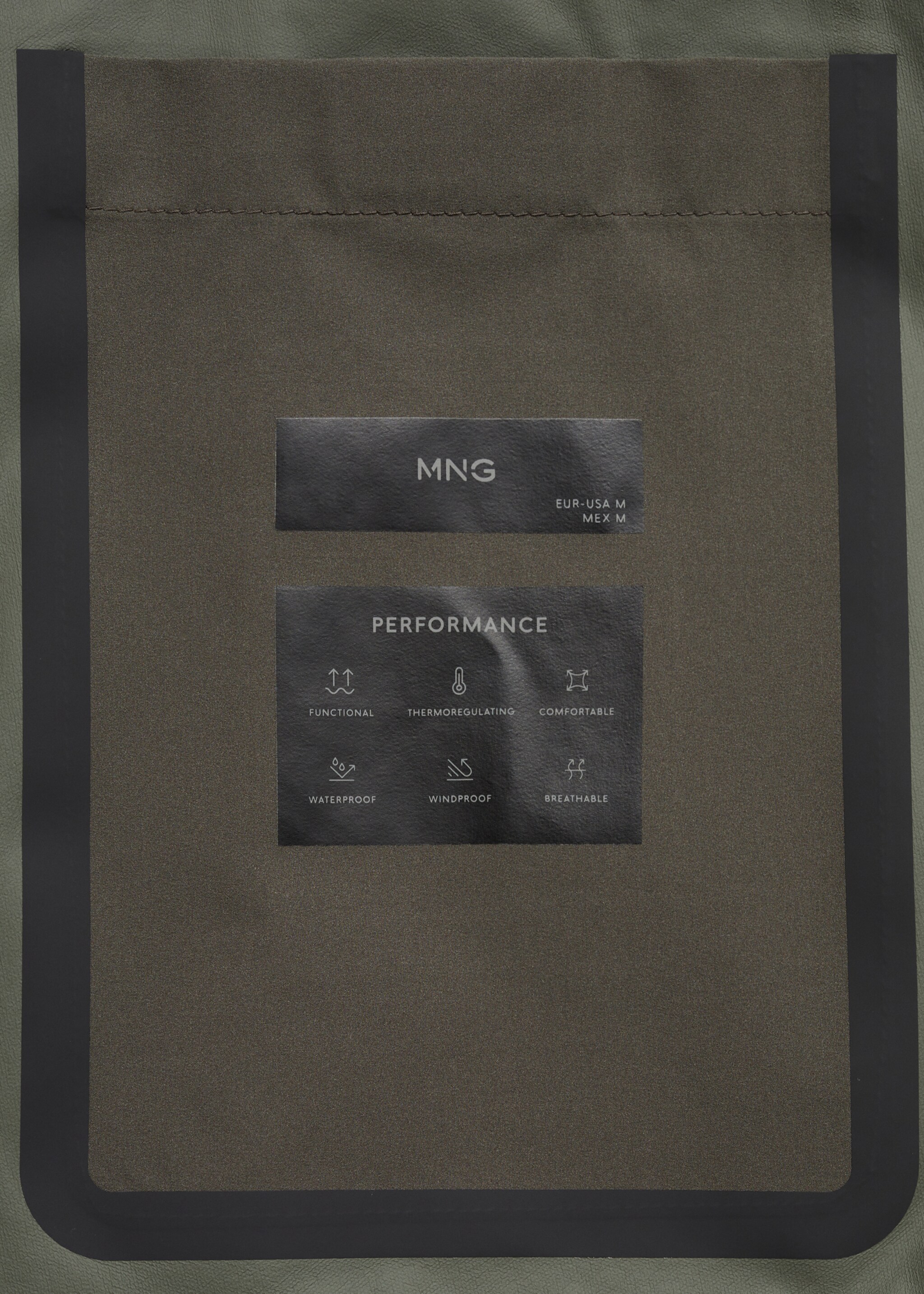 Water-repellent jacket with pockets - Details of the article 0, Medium Green. Ref: 87054389-00.