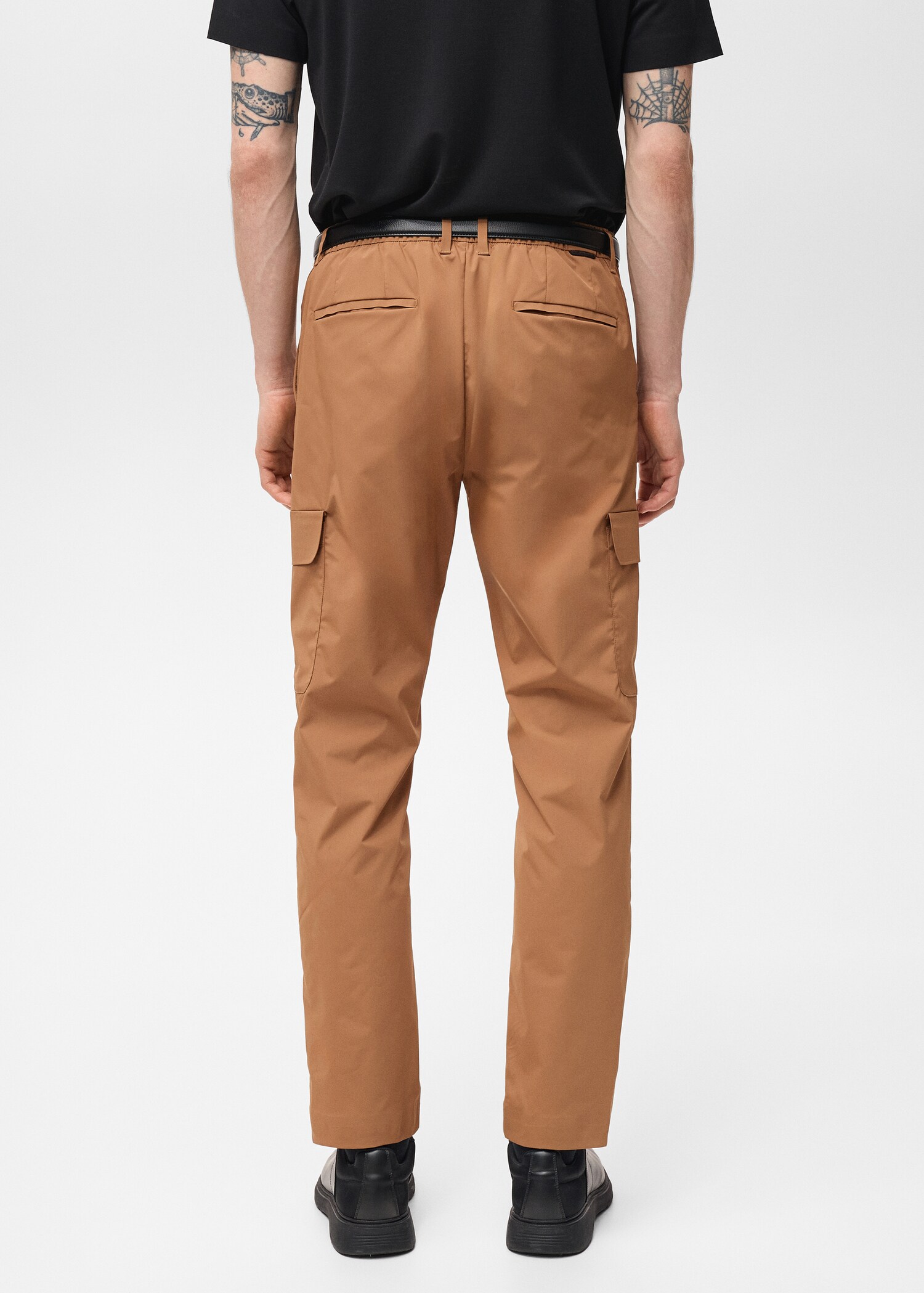 Thermoregulating comfort stretch cargo trousers - Reverse of the article