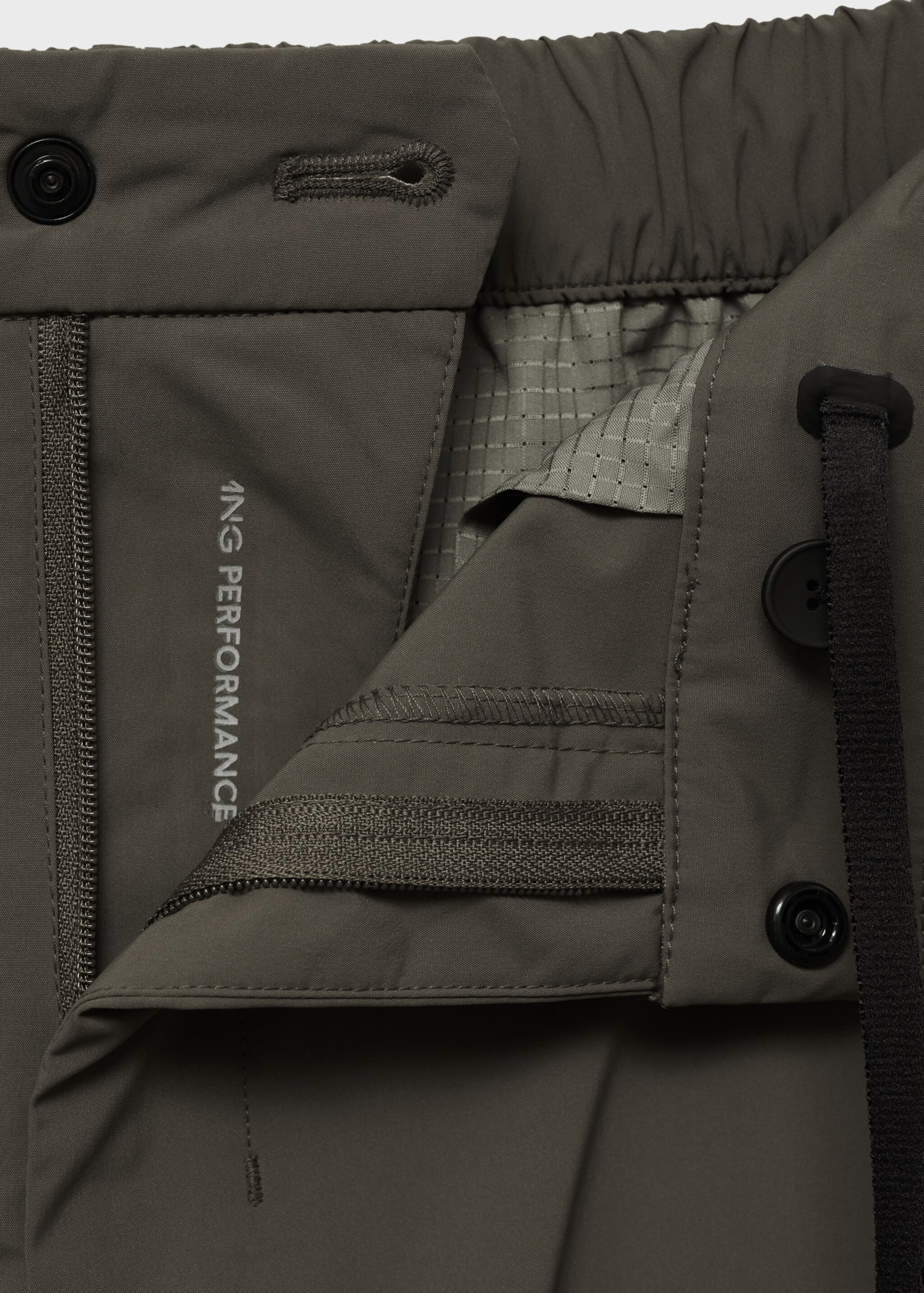 Thermoregulating comfort stretch cargo trousers - Details of the article 8, Medium Green. Ref: 87054390-00.