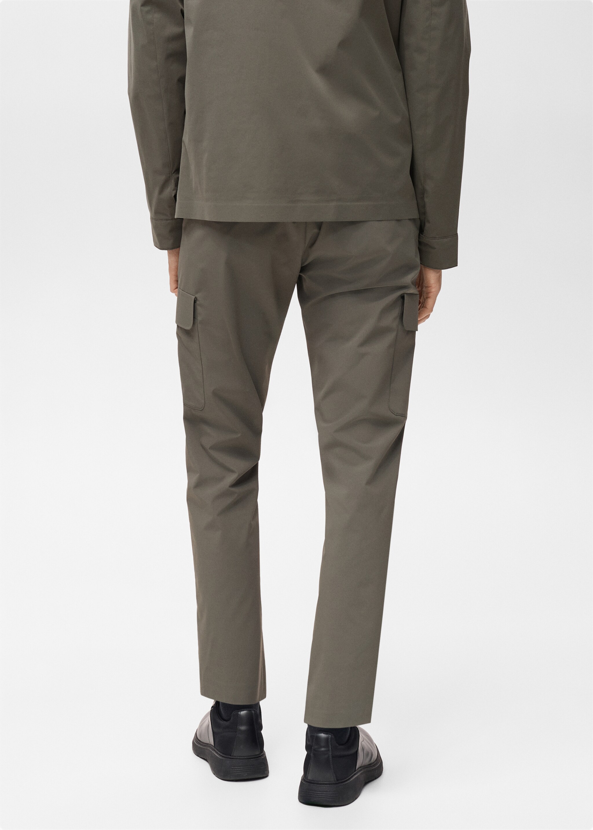 Thermoregulating comfort stretch cargo trousers - Reverse of the article, Medium Green. Ref: 87054390-00.