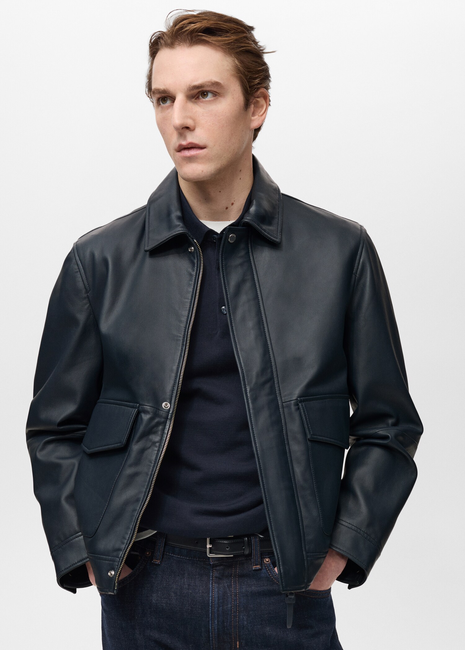 Nappa leather jacket with pockets - Details of the article 6