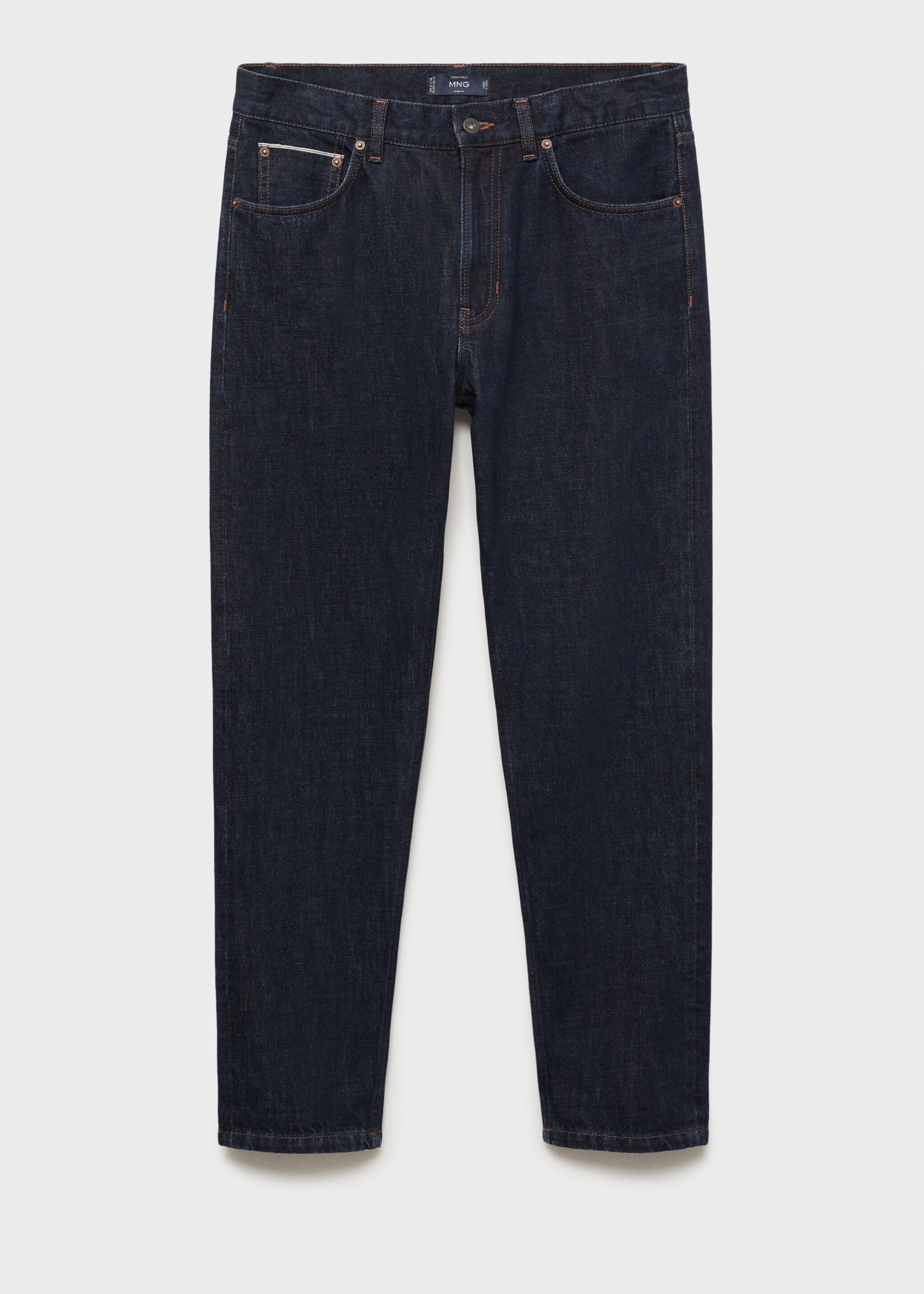 Tapered-fit selvedge jeans - Article without model, Open Blue. Ref: 87054394-00.