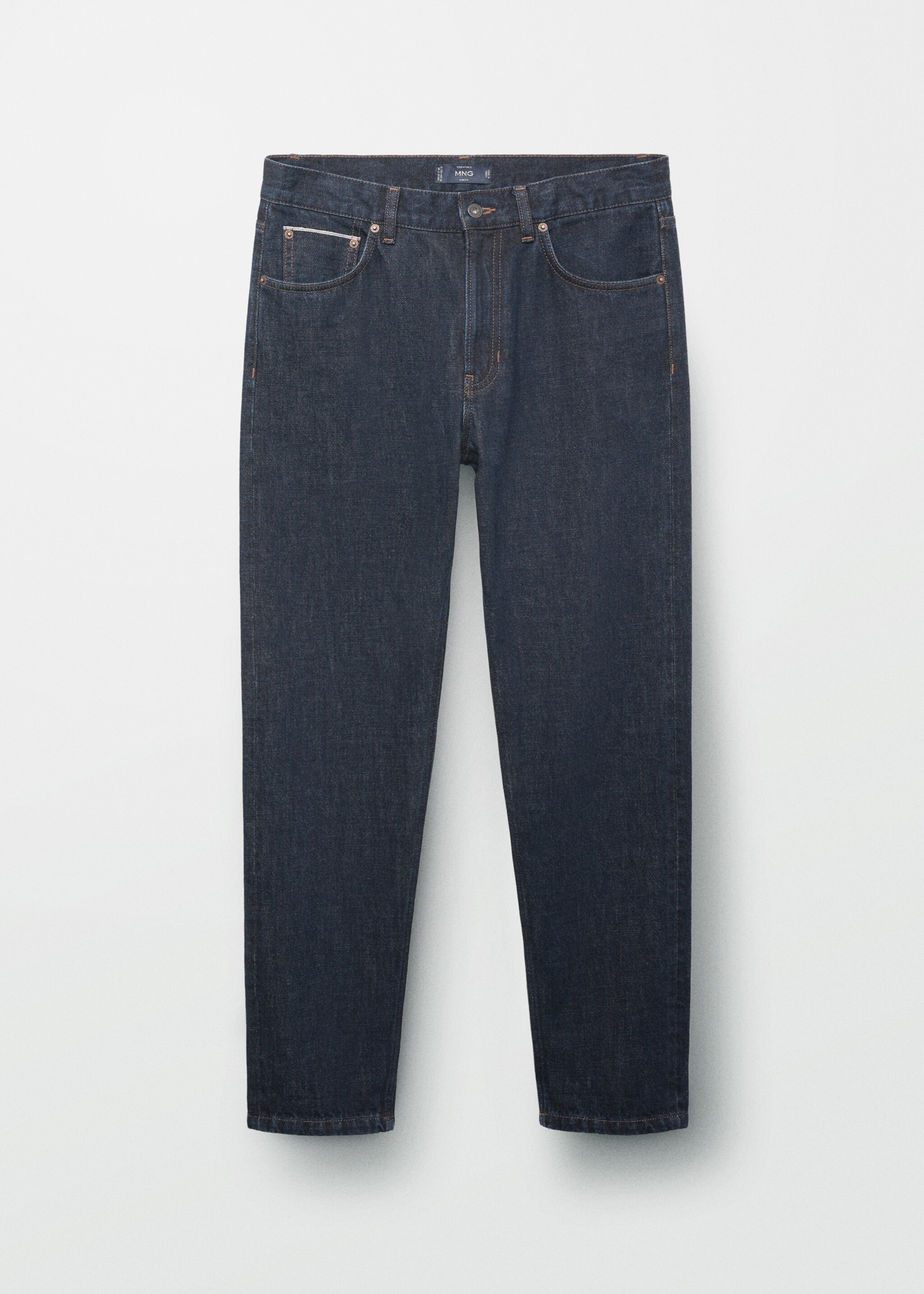 Tapered-fit selvedge jeans - Details of the article 9, Open Blue. Ref: 87054394-00.