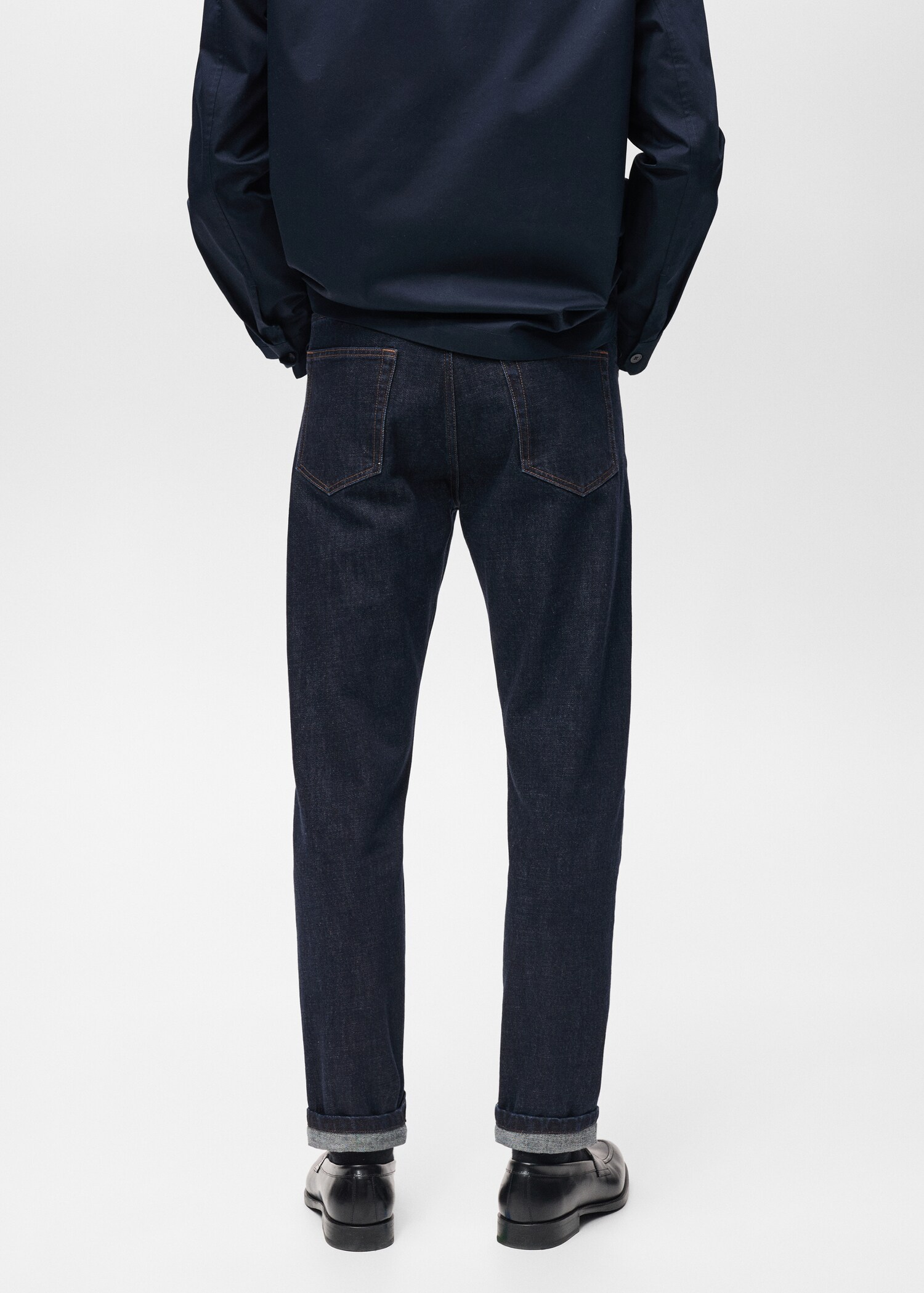 Tapered-fit selvedge jeans - Reverse of the article