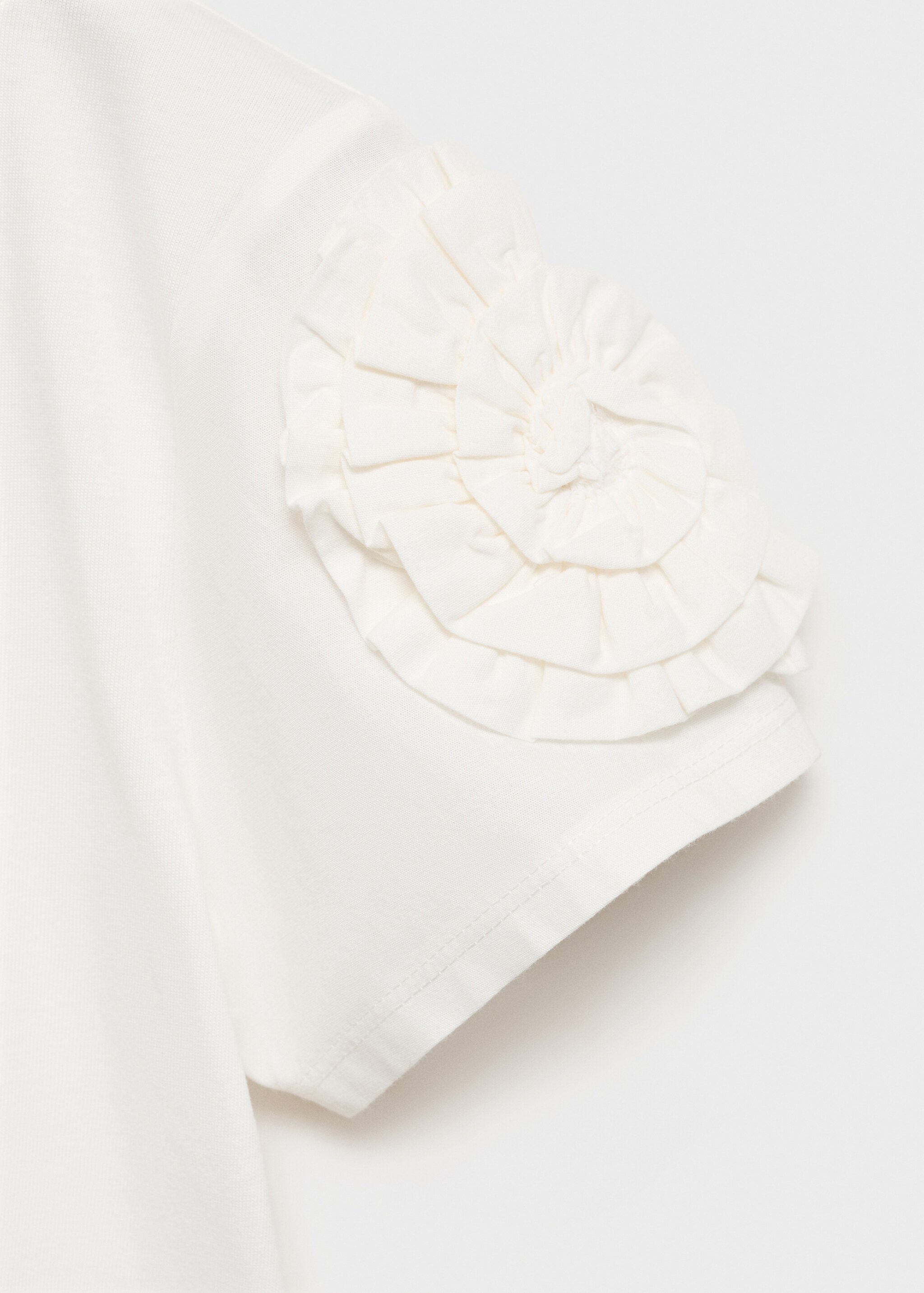 Embossed detail printed t-shirt - Details of the article 8, Off White. Ref: 87054401-00.