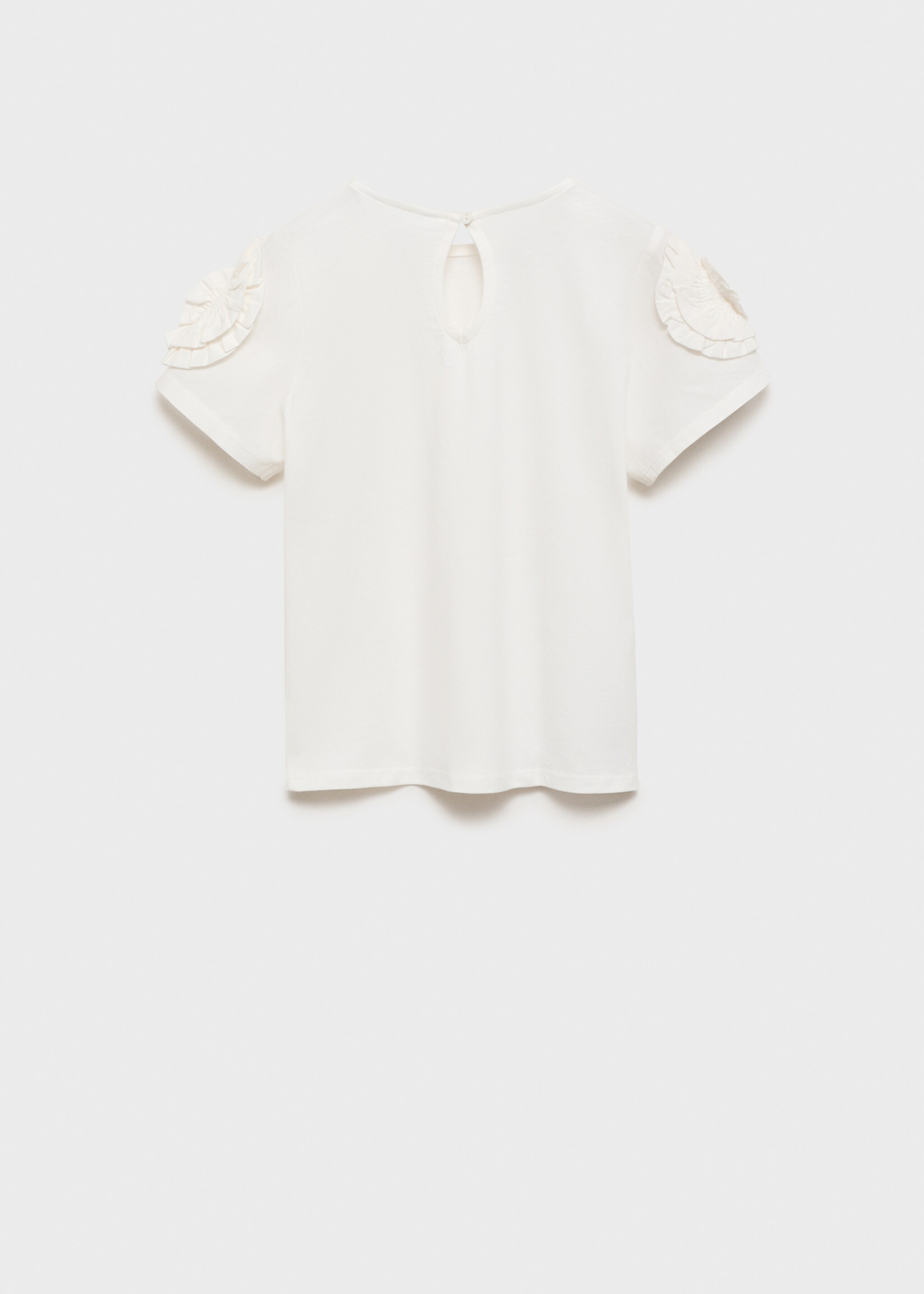 Embossed detail printed t-shirt - Reverse of the article, Off White. Ref: 87054401-00.