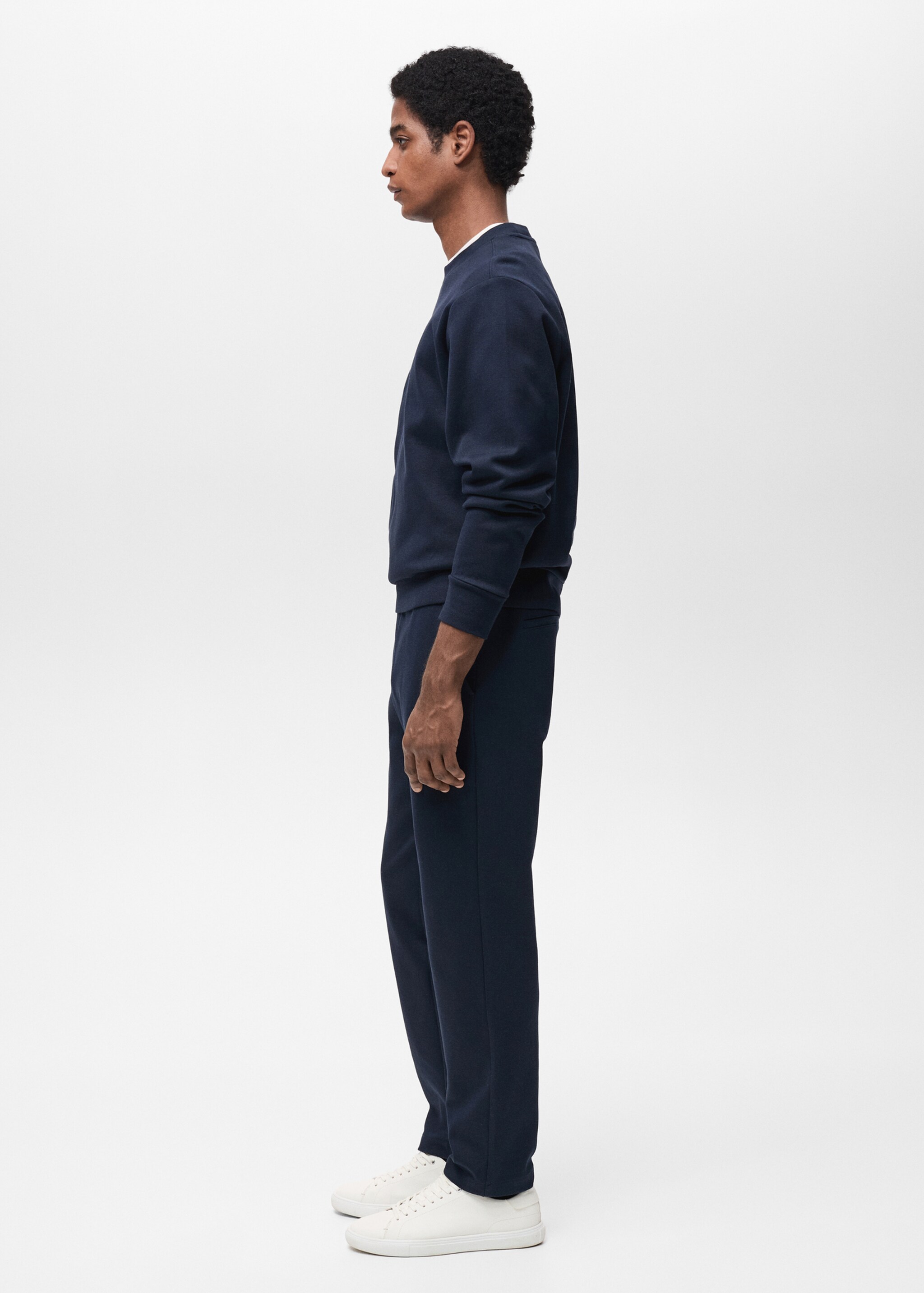 Regular-Fit-Sweatshirt aus Baumwolle - Detail des Artikels 2, Nachtblau. Ref: 87054409-00.