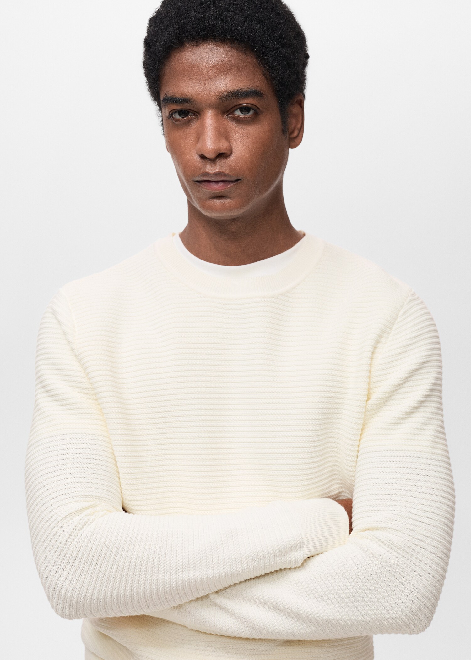 100% cotton braided sweater - Details of the article 1