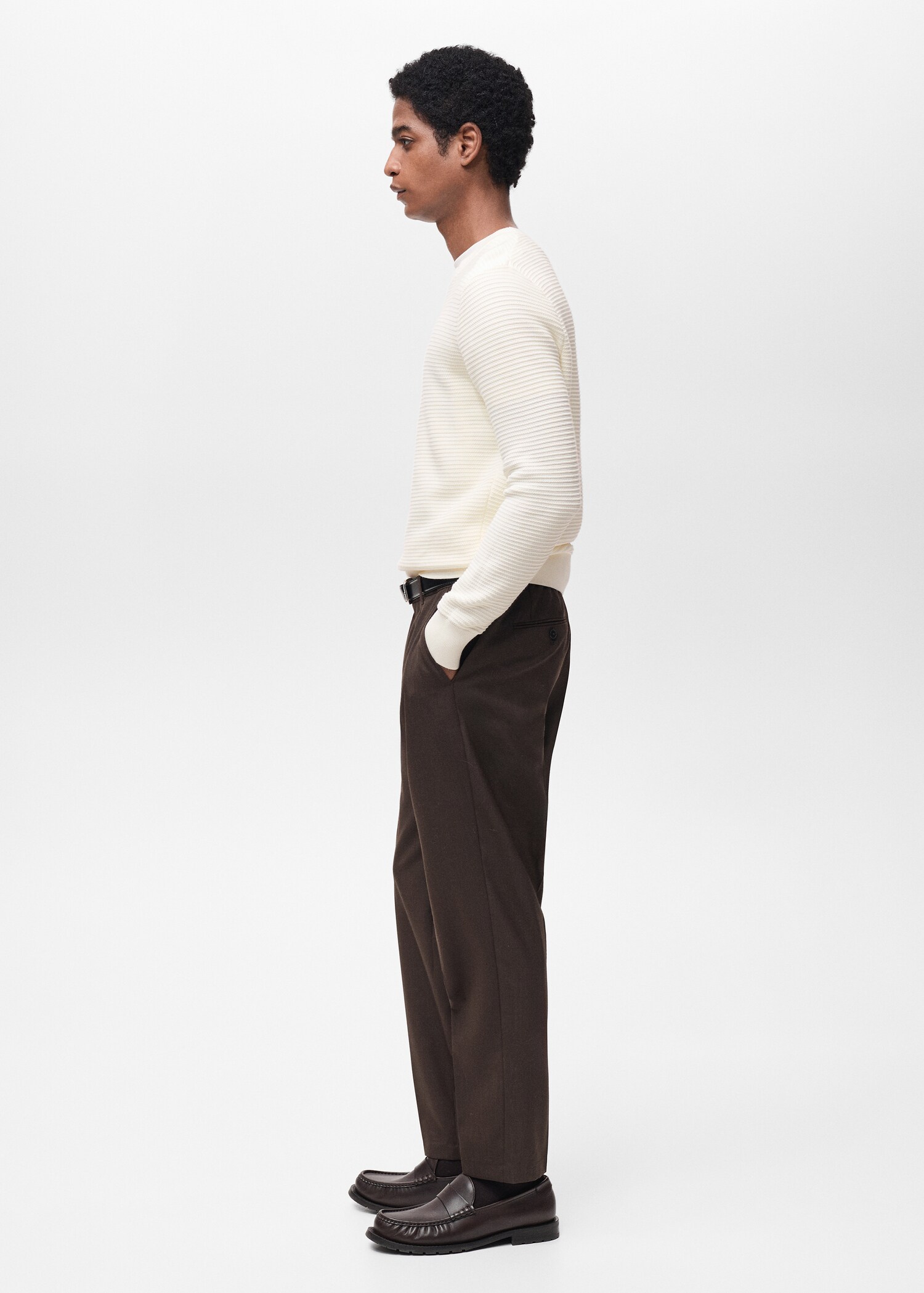 100% cotton braided sweater - Details of the article 2