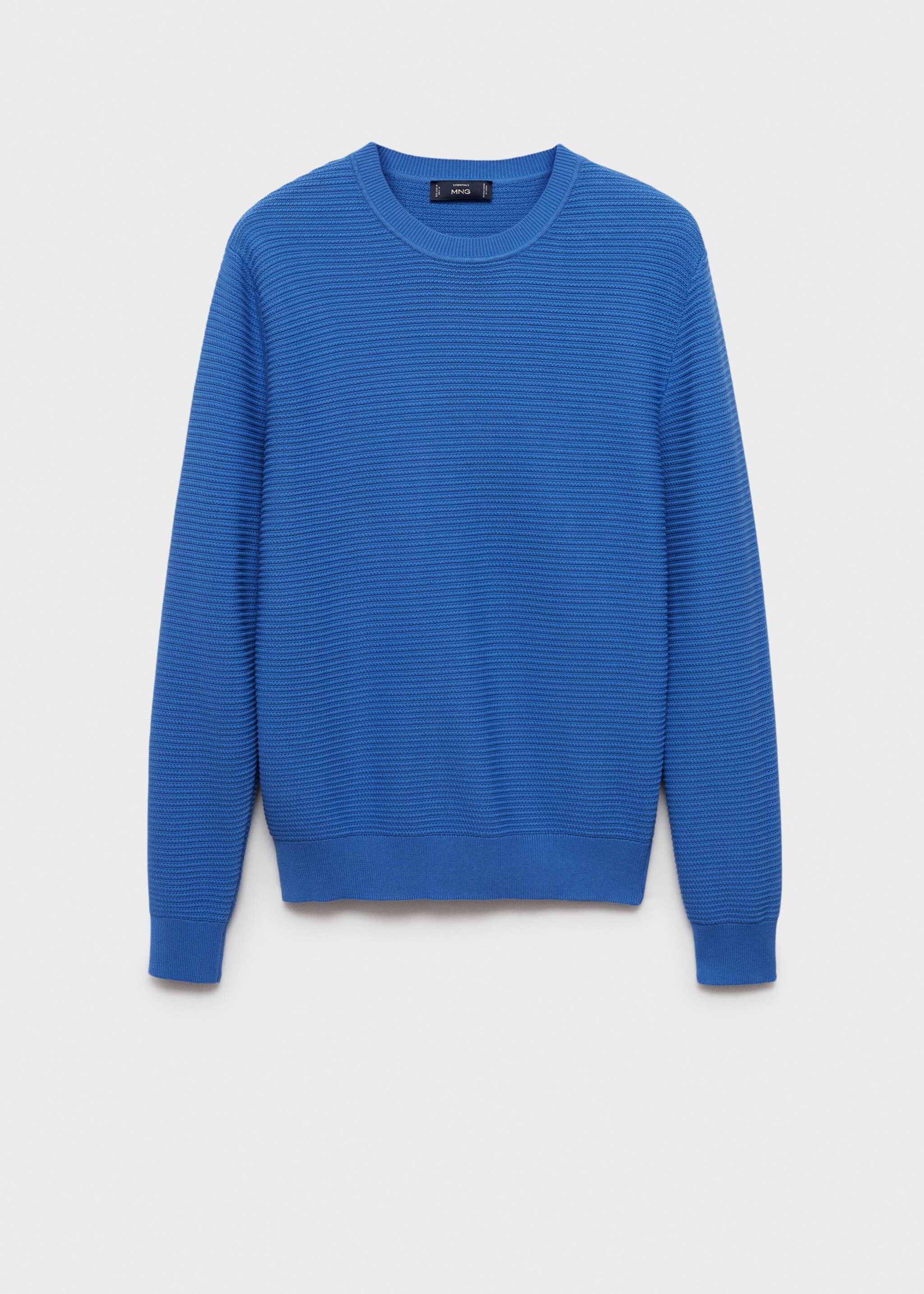 100% cotton braided sweater - Article without model, China Blue. Ref: 87054411-00.