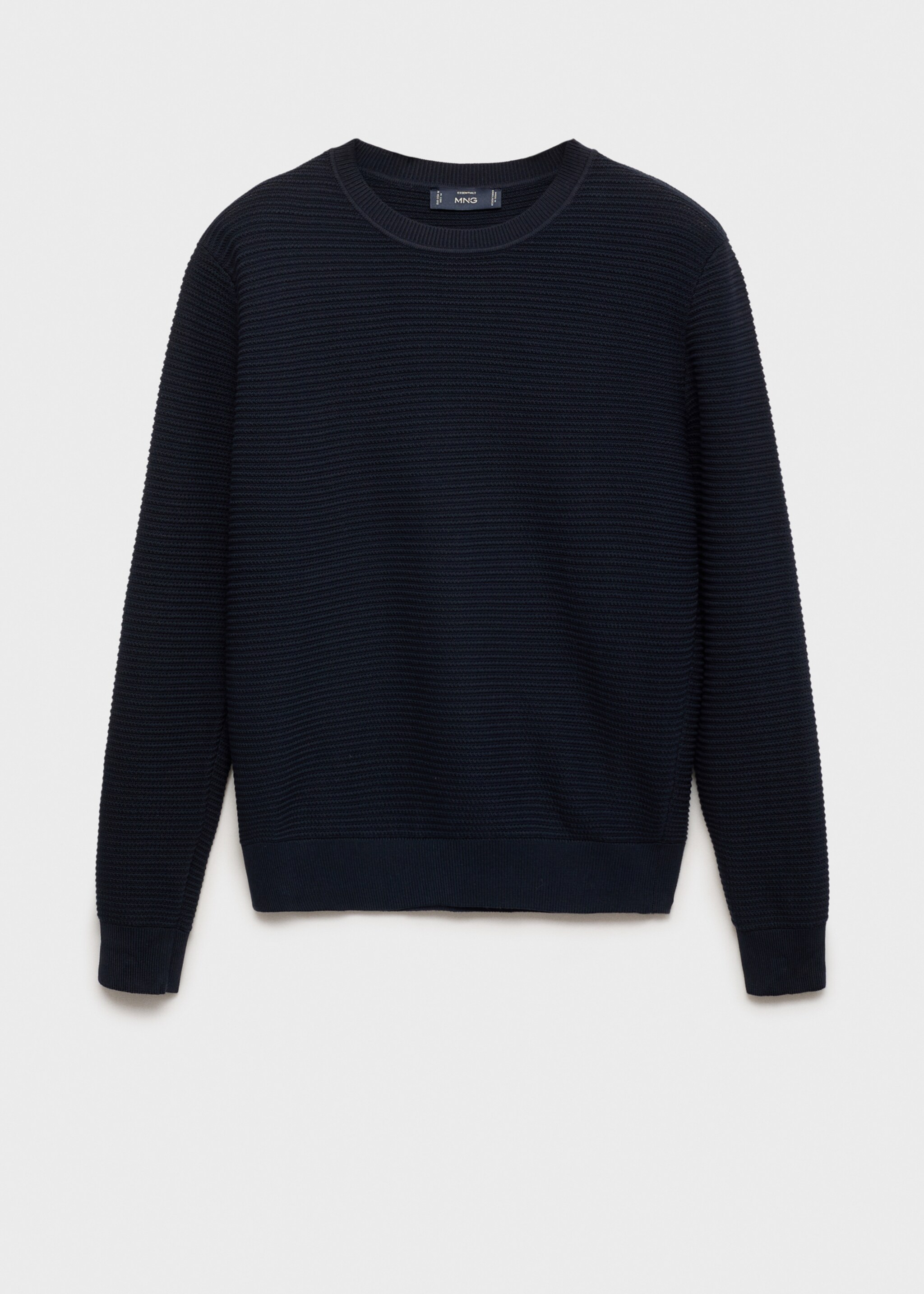 100% cotton braided sweater - Article without model, Night Blue. Ref: 87054411-00.