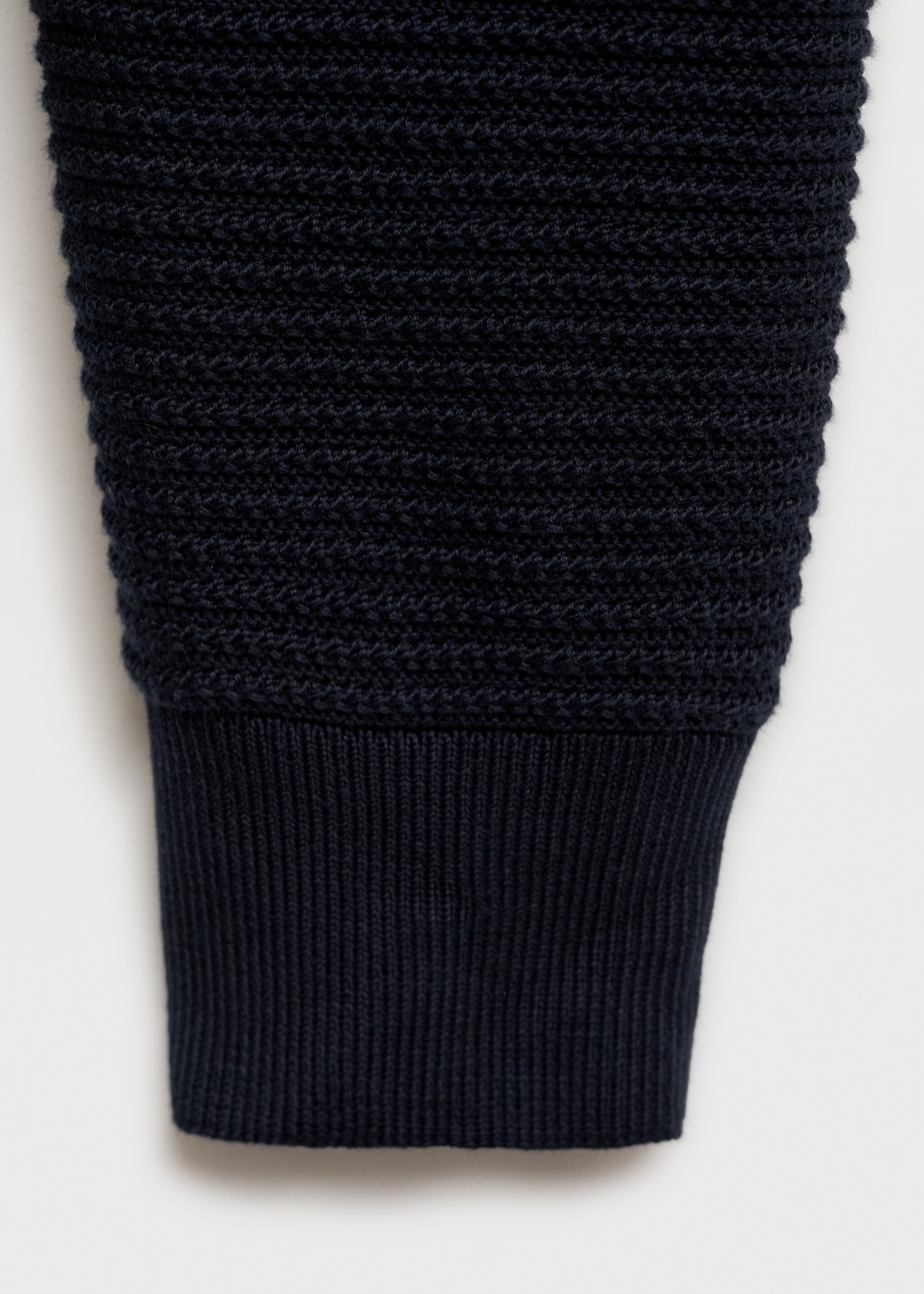 100% cotton braided sweater - Details of the article 0, Night Blue. Ref: 87054411-00.