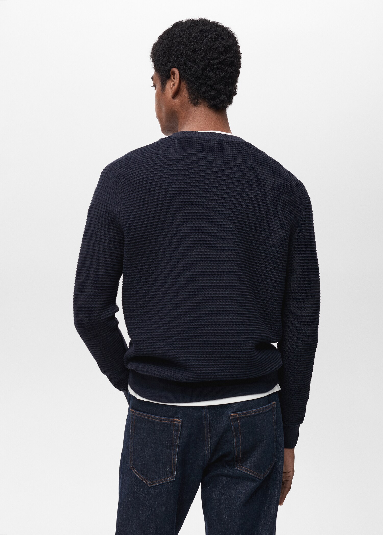 100% cotton braided sweater - Reverse of the article