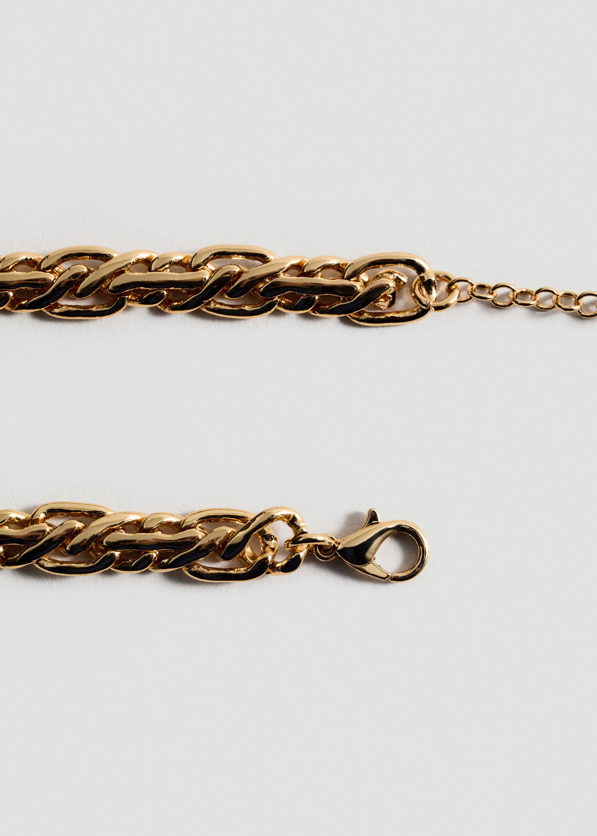 Necklace with mini links - Details of the article 1, Gold. Ref: 87054415-00.