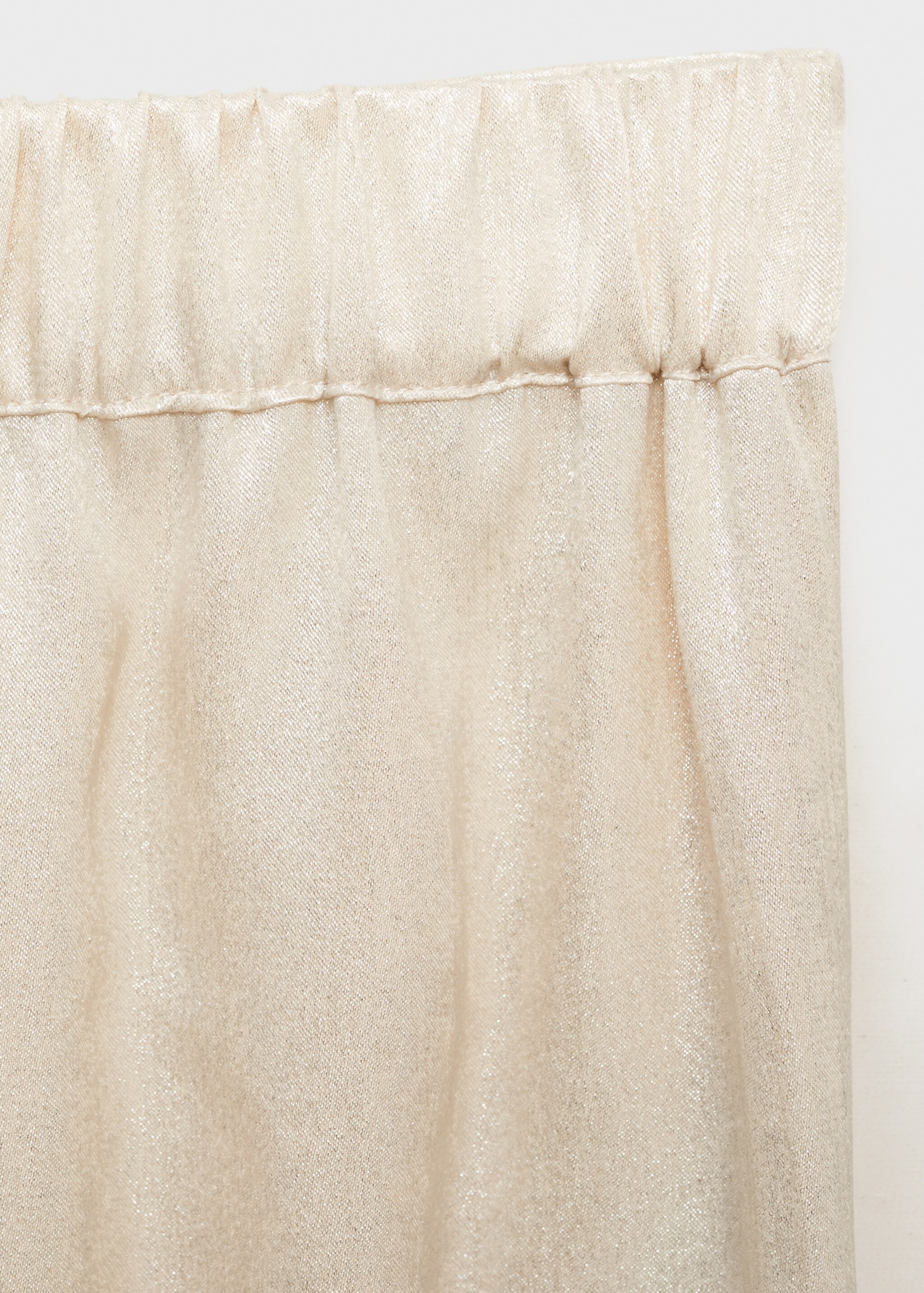 Metallic straight-fit trousers - Details of the article 0, Beige. Ref: 87054417-00.