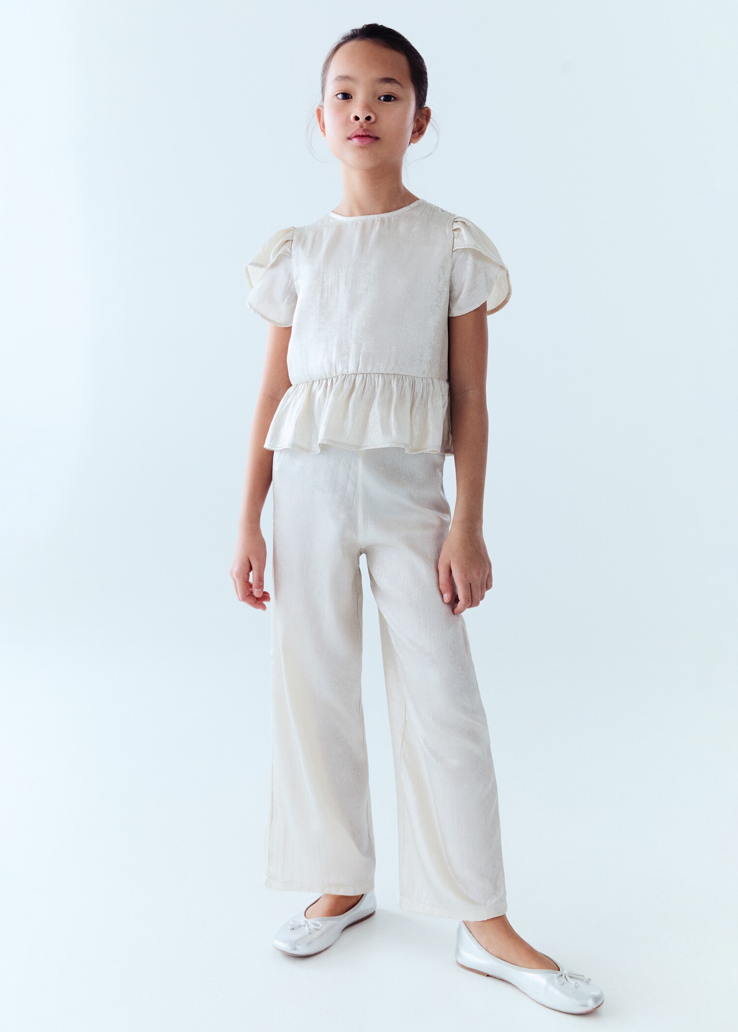 Metallic straight-fit trousers - Details of the article 6