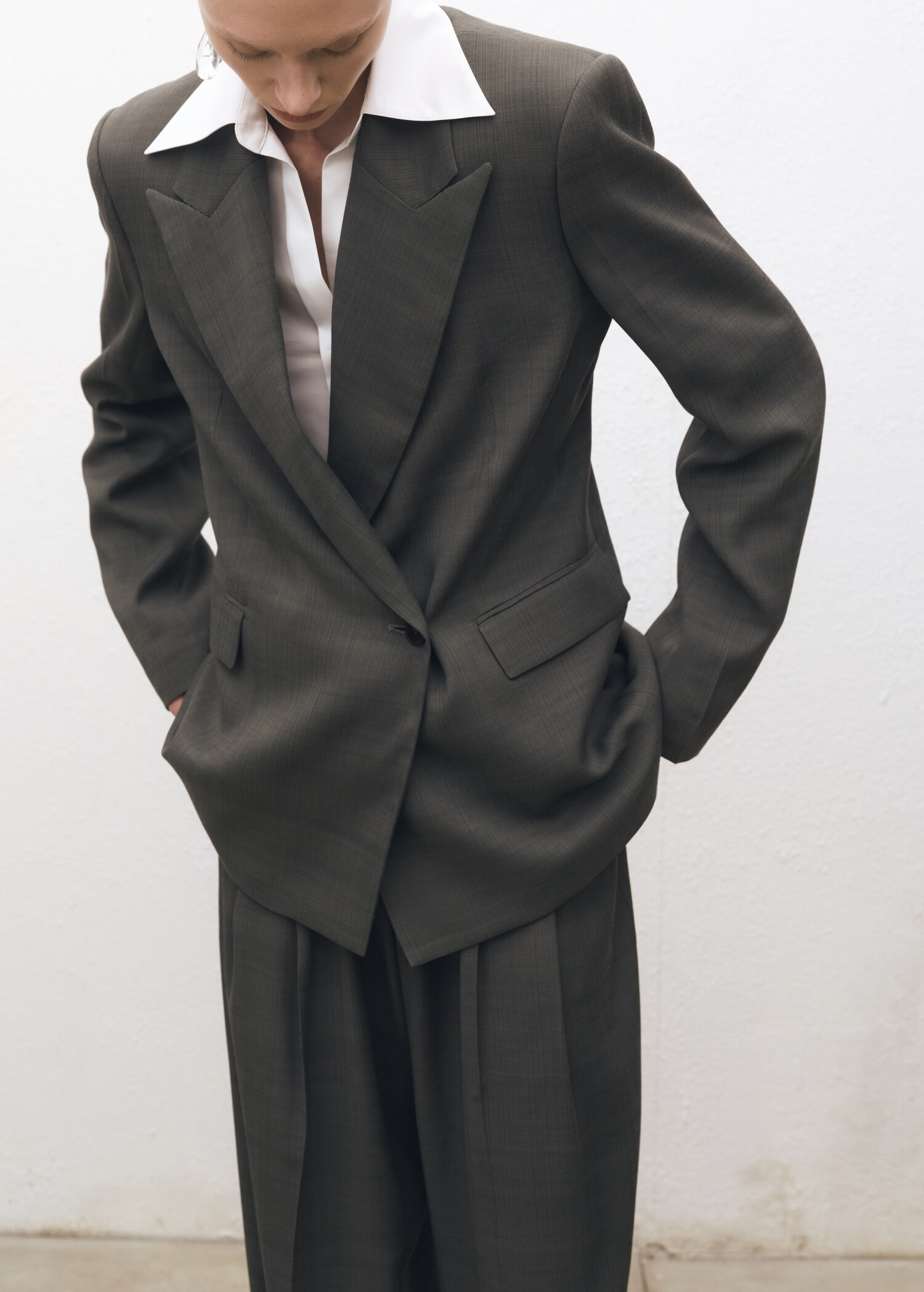 Oversized double-breasted suit jacket - Medium plane