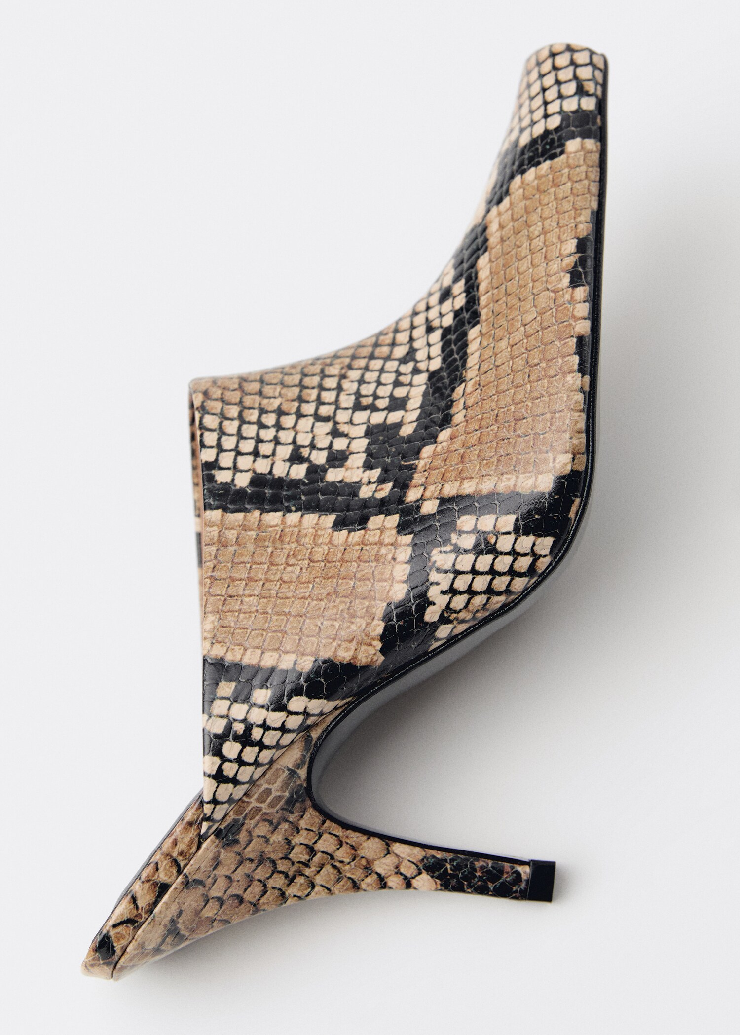 Animal-print open-back leather heeled shoes - Details of the article 4