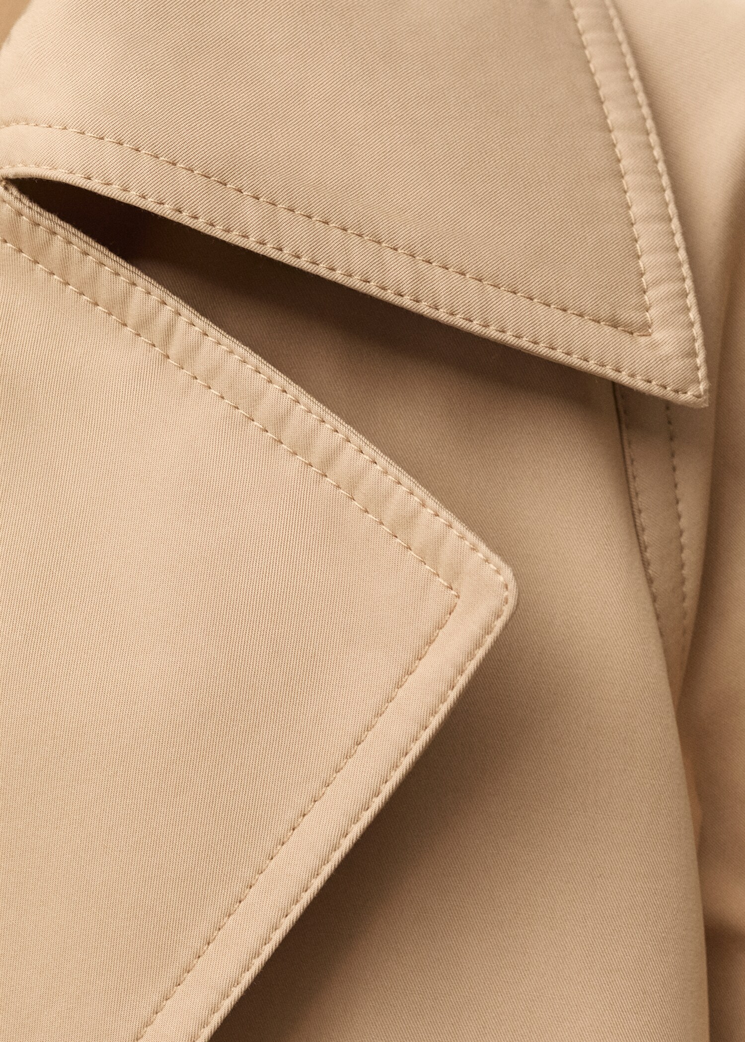 Langer Oversized-Trenchcoat aus Baumwolle - Detail des Artikels 8