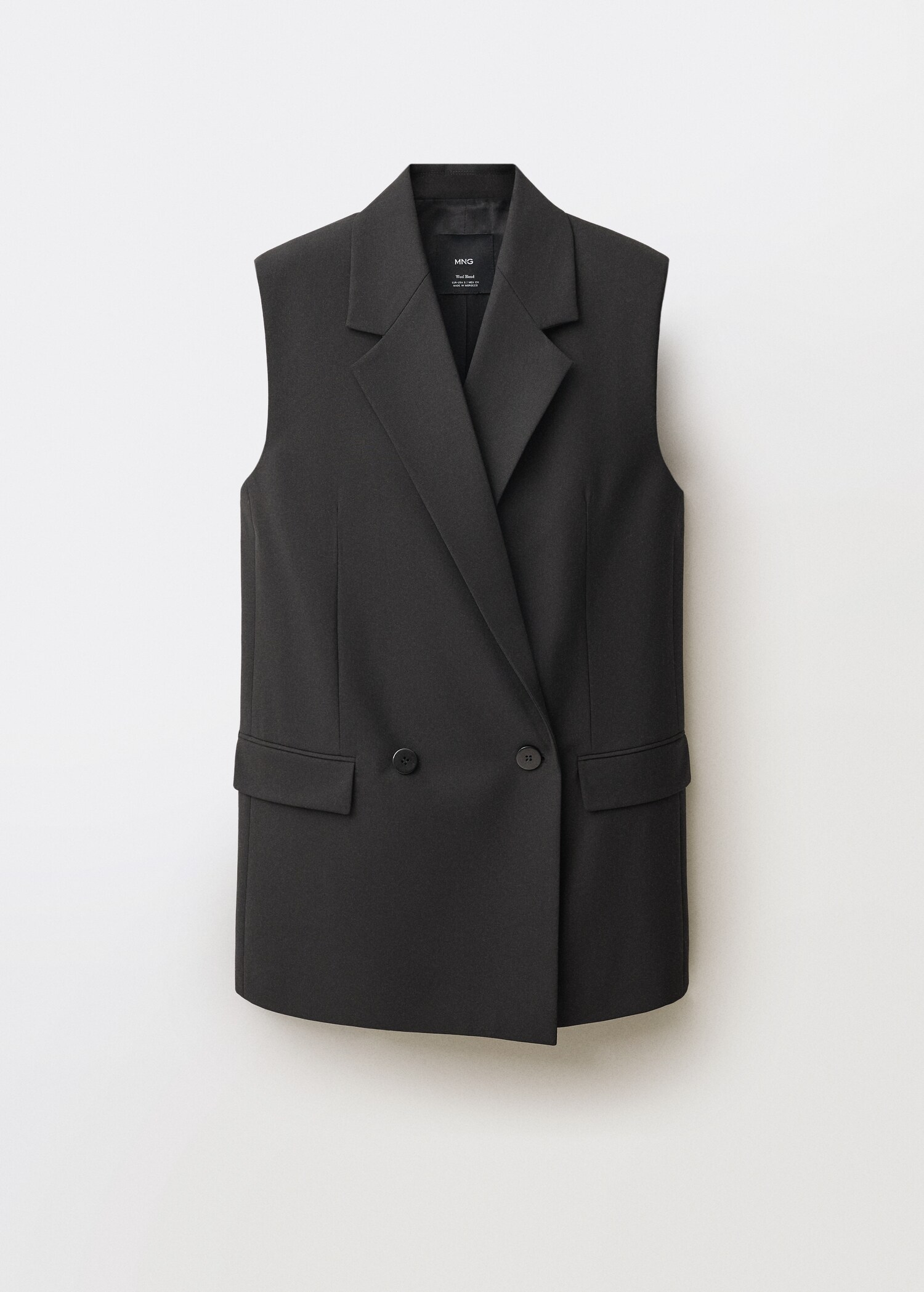 Wool-blend waistcoat with lapels - Article without model