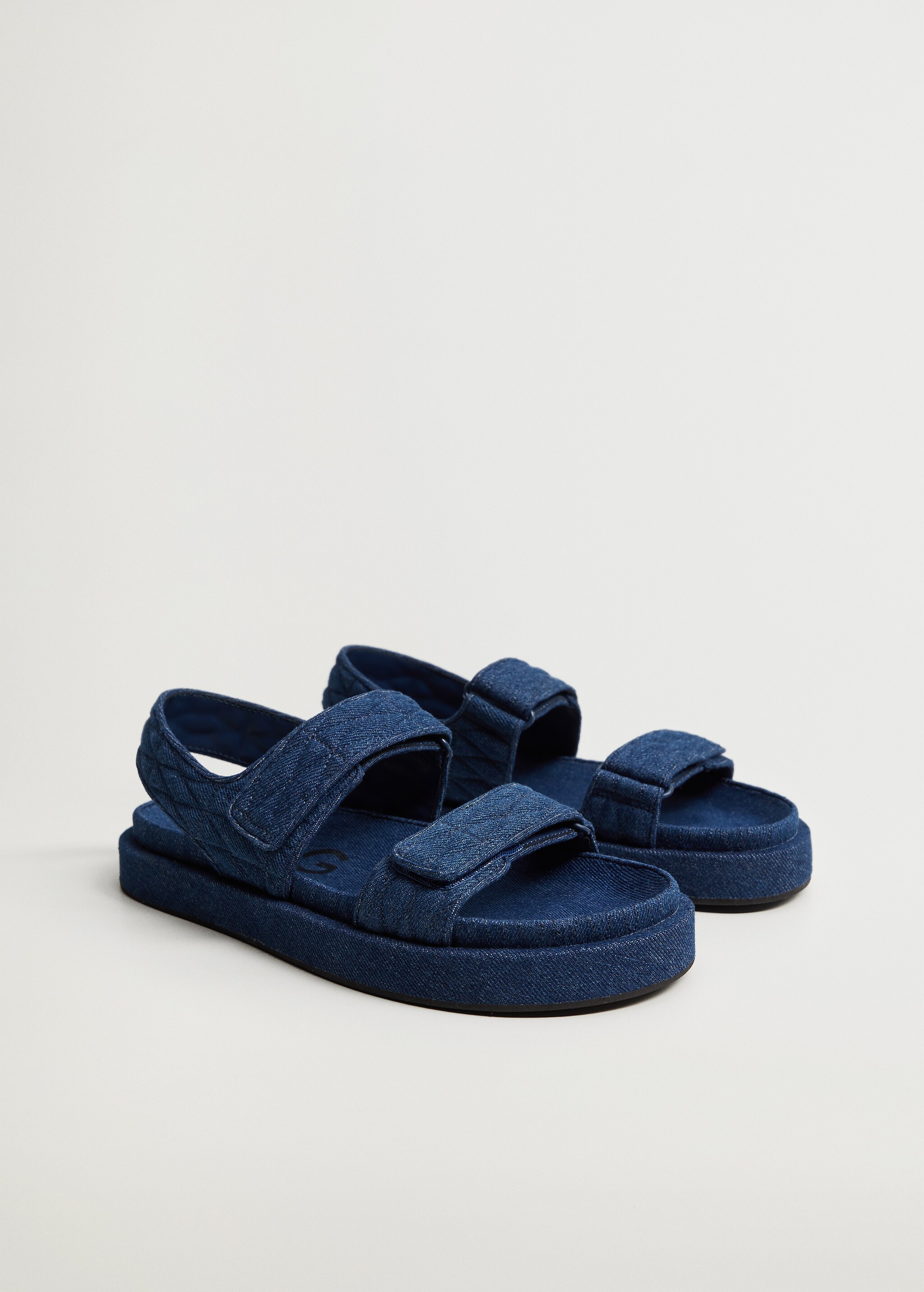 Sandalia algodón denim - Plano medio