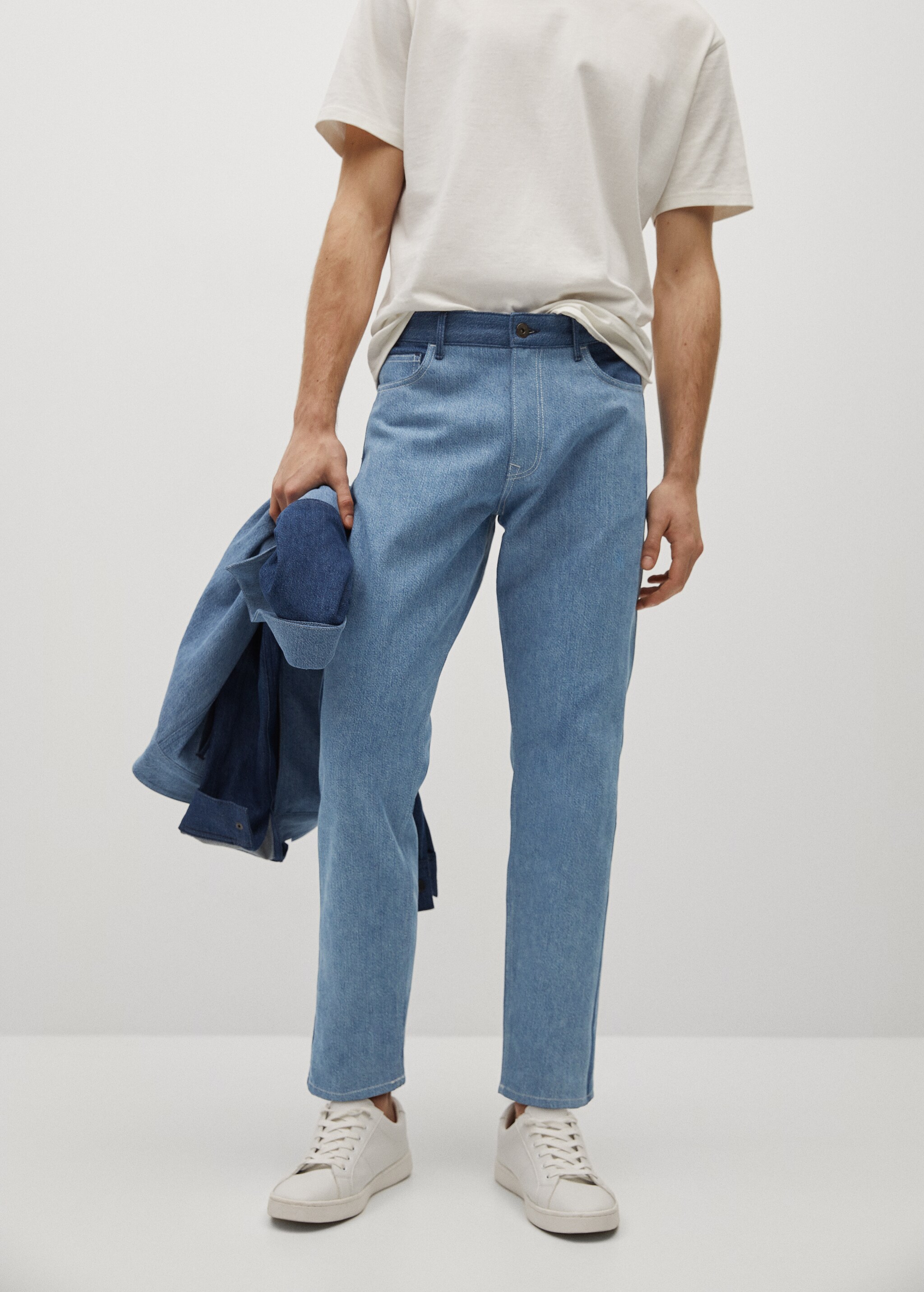 Tapered cropped vintage jeans - Medium plane