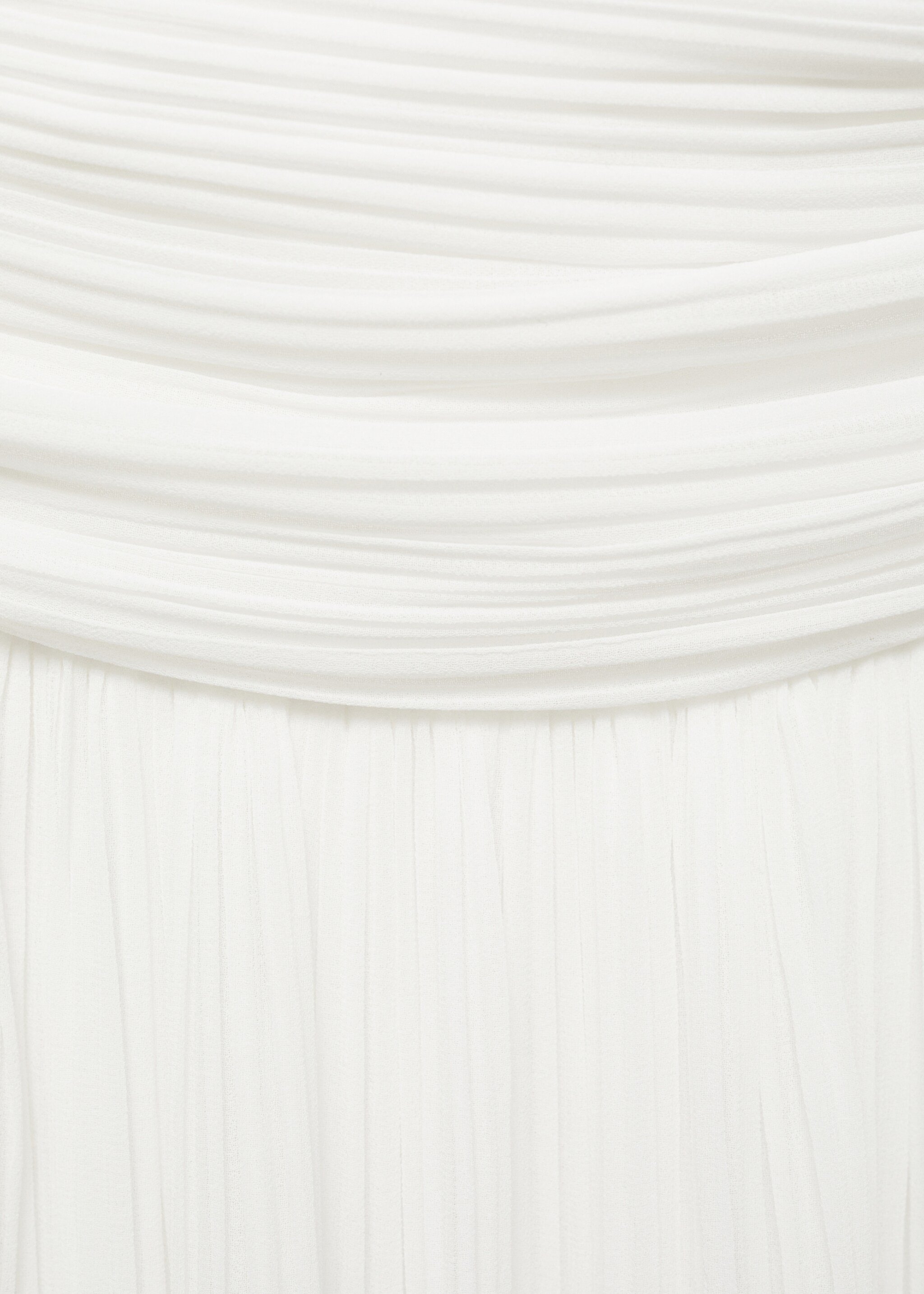 Schulterfreies Plisséekleid - Detail des Artikels 8, Weiß. Ref: 87054777-00.