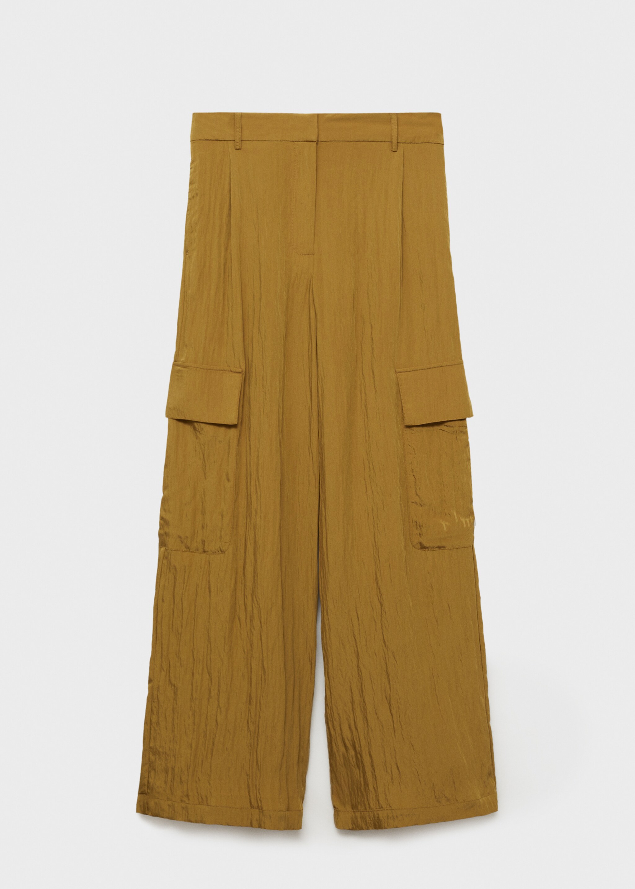 Pantalon cargo texturé - Article sans modèle, Olive. Ref: 87054778-00.