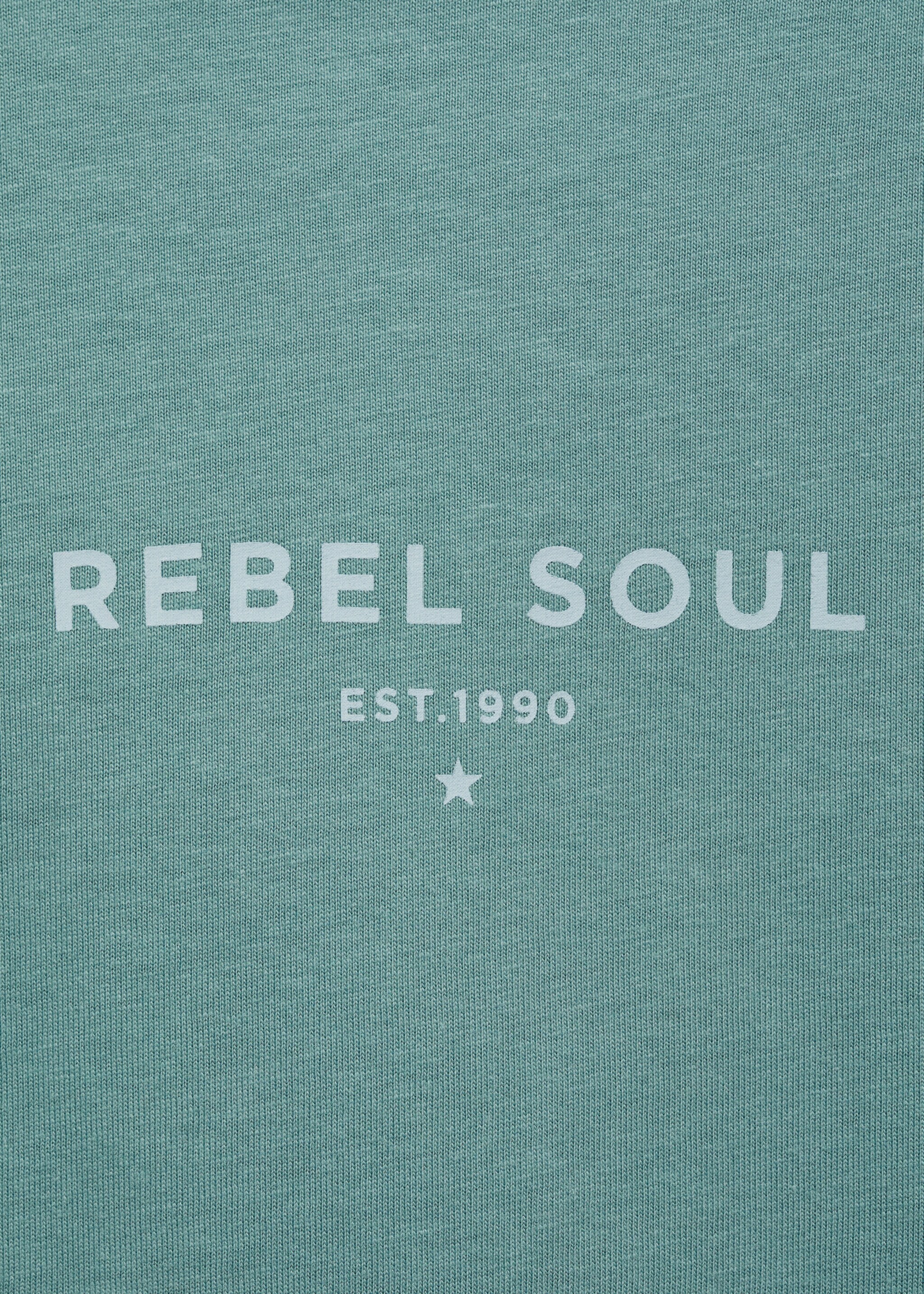 Bavlněné tričko s nápisem - Detail zboží 0, Pastelově zelená. Ref: 87054784-00.