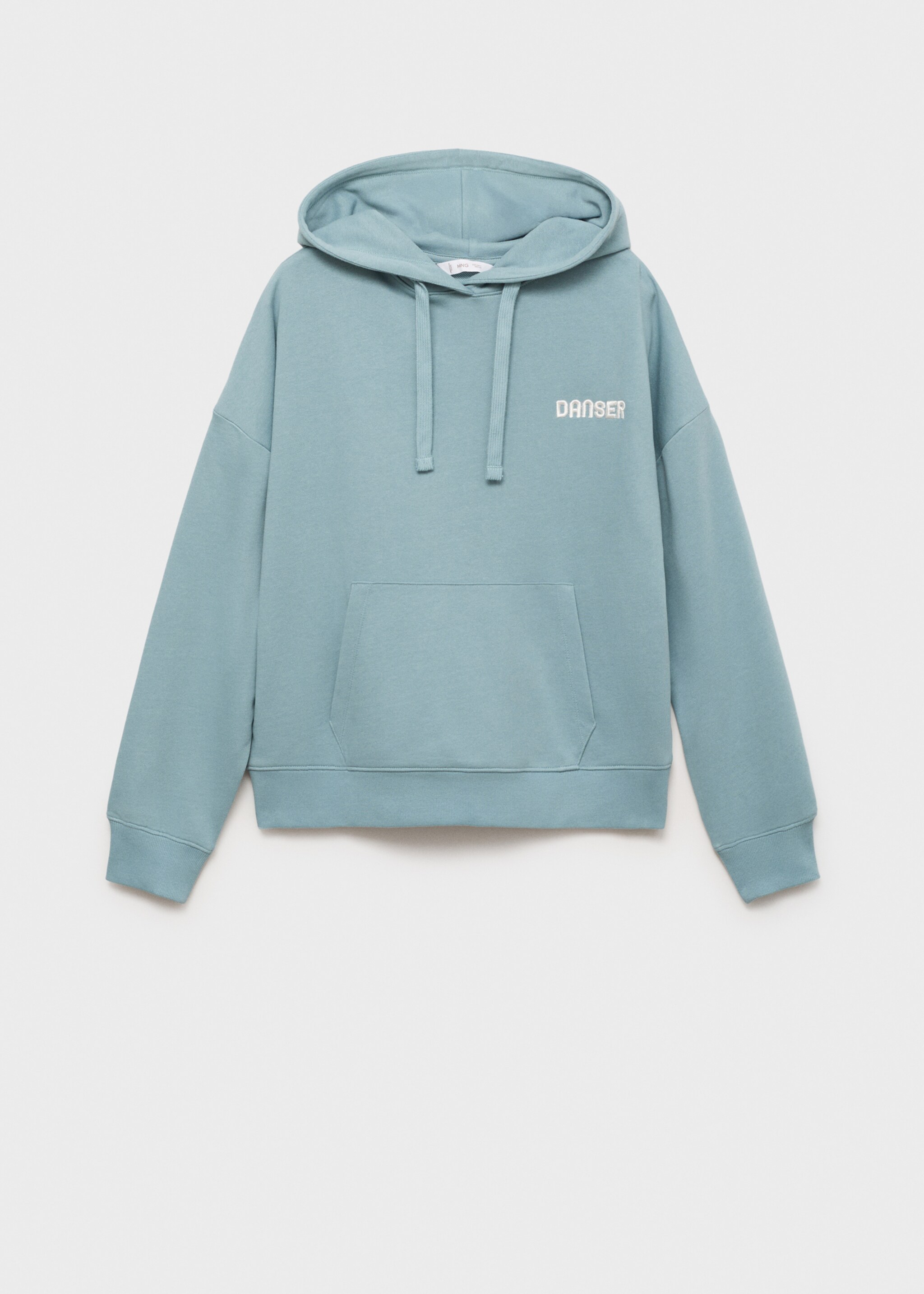 Hoodie cotton sweatshirt - Article without model, Pastel Green. Ref: 87054785-00.