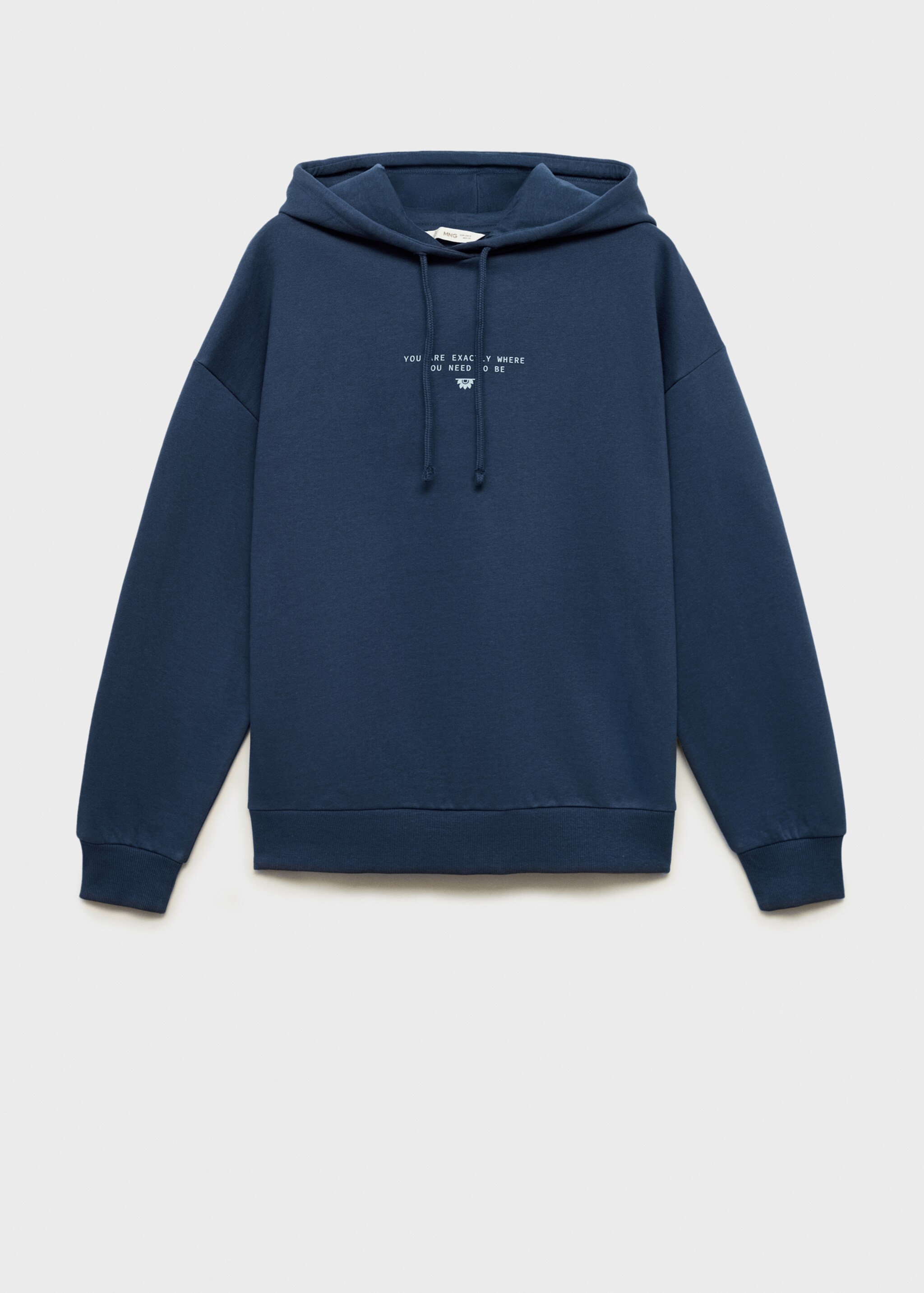 Hoodie cotton sweatshirt - Article without model, Dark Navy. Ref: 87054787-00.