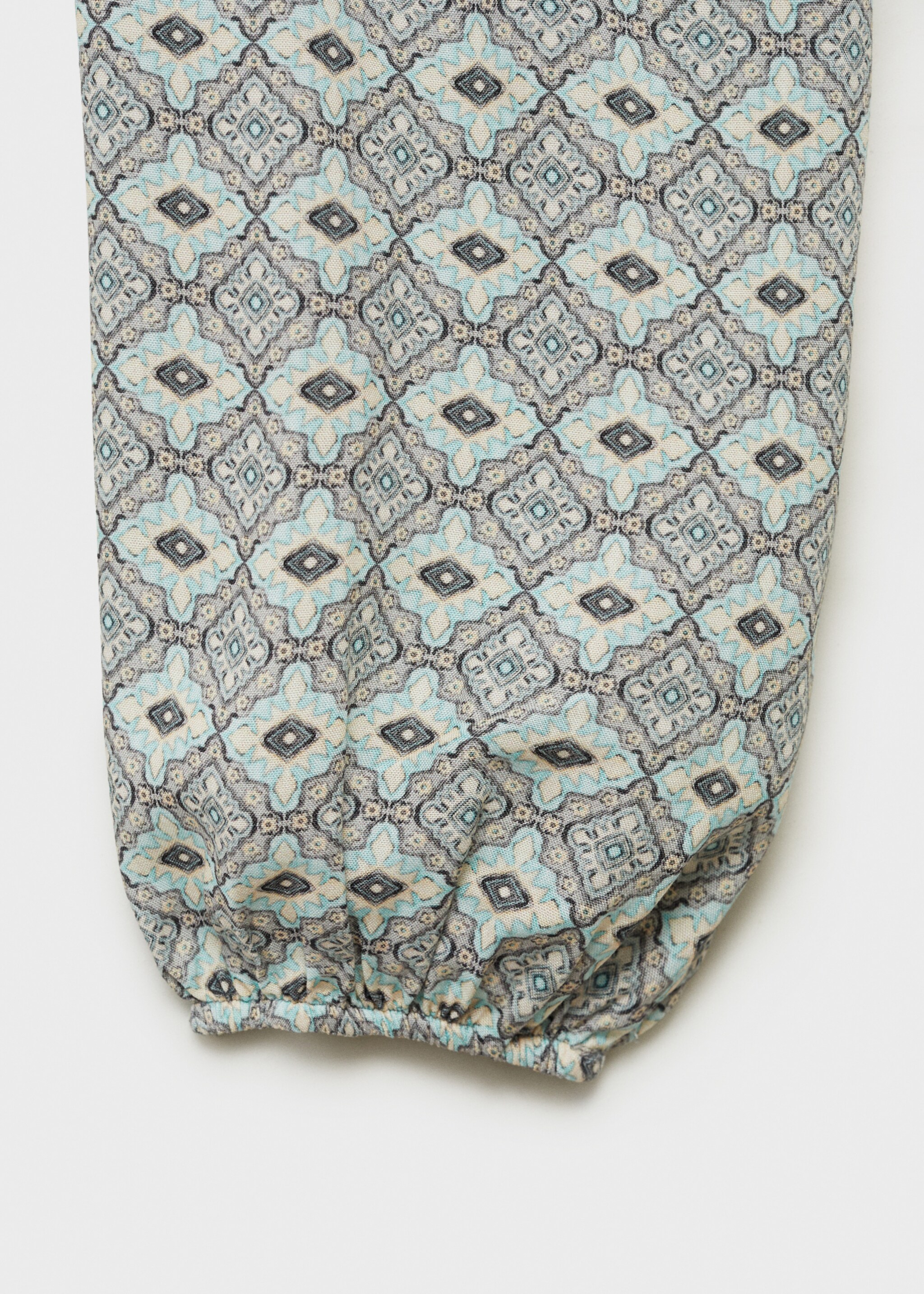 Asymmetrical printed blouse - Details of the article 0, Light/Pastel Grey. Ref: 87054788-00.