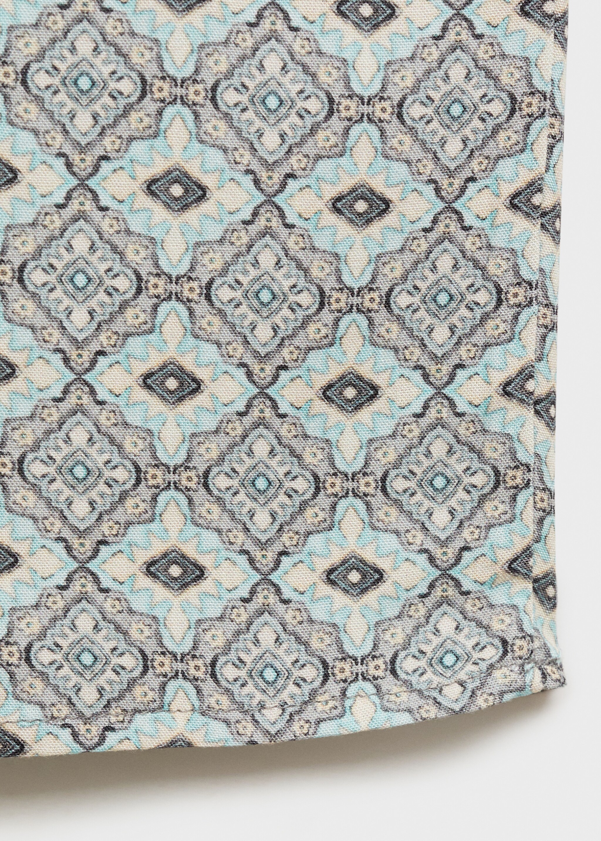 Potištěné splývavé kalhoty - Detail zboží 0, Světle/pastelově šedá. Ref: 87054789-00.