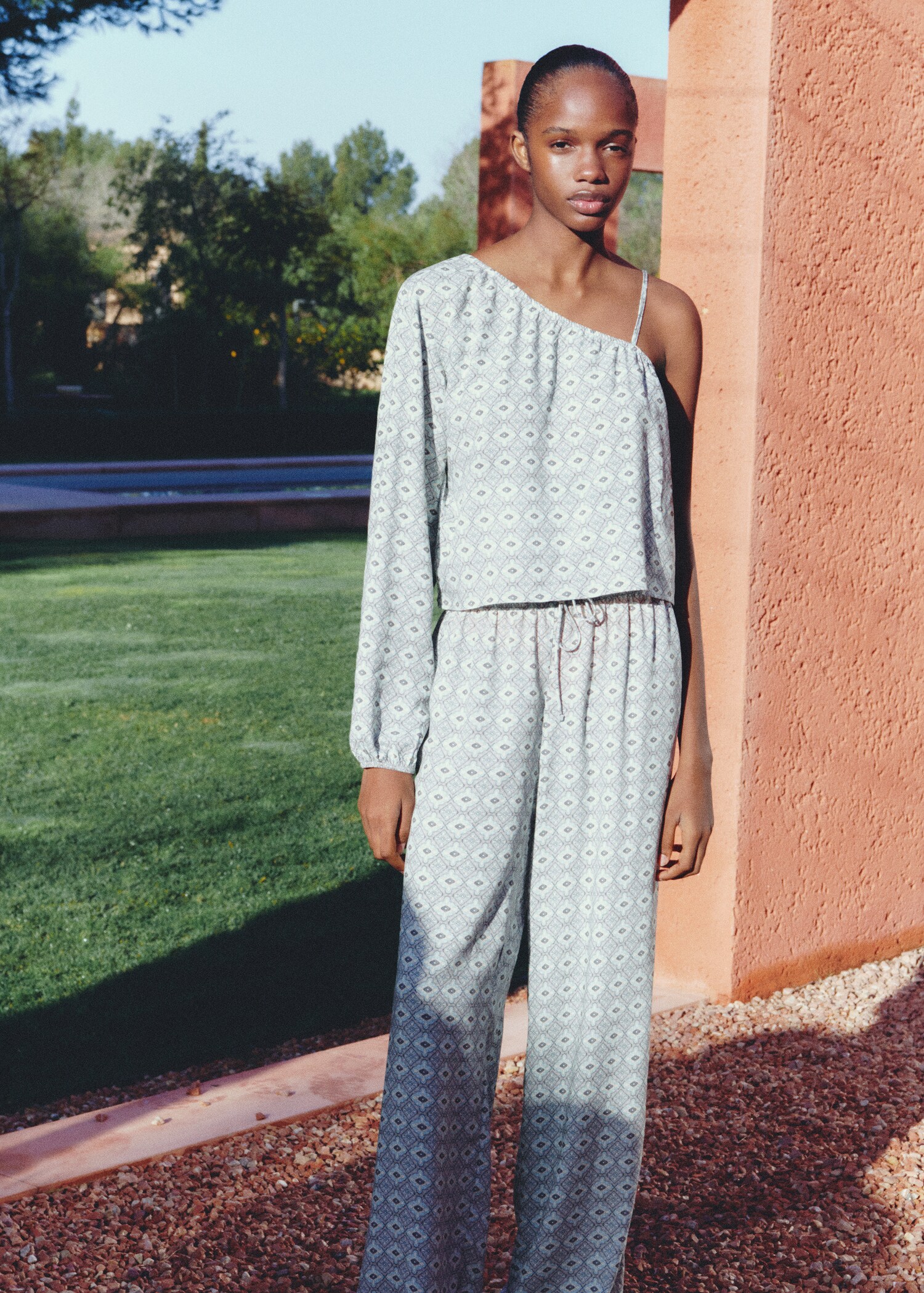 Potištěné splývavé kalhoty - Detail zboží 5